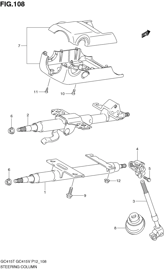 FIG.108 STEERING COLUMN
