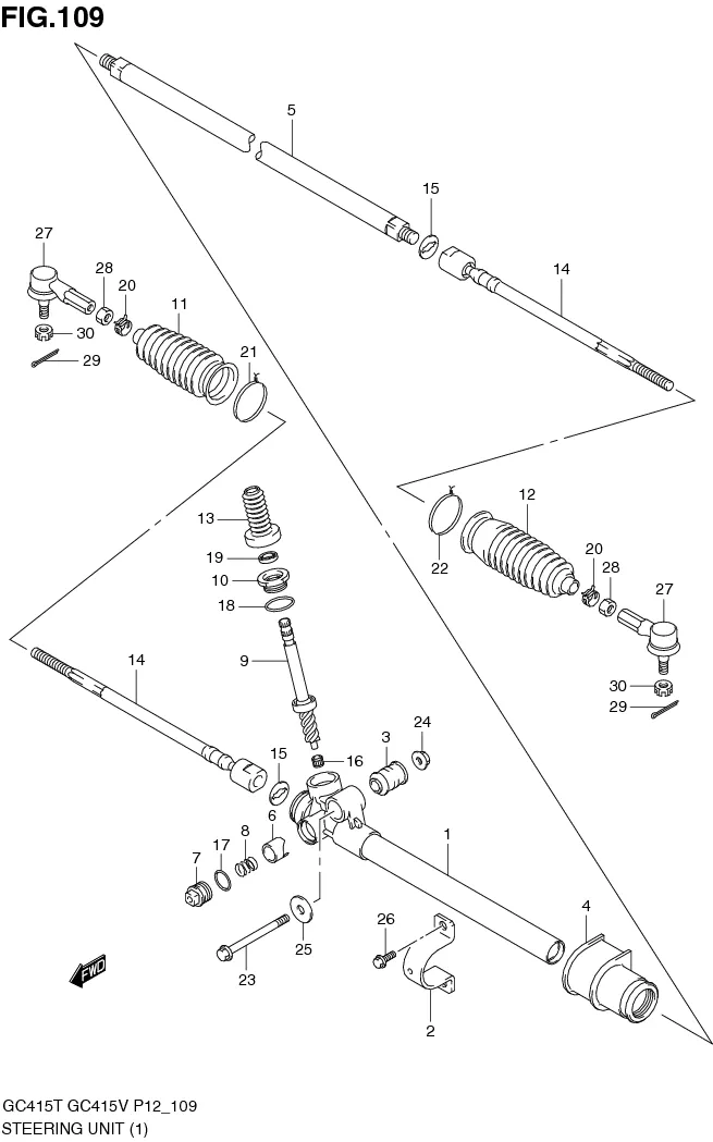 FIG.109 STEERING UNIT (SEE NOTE)