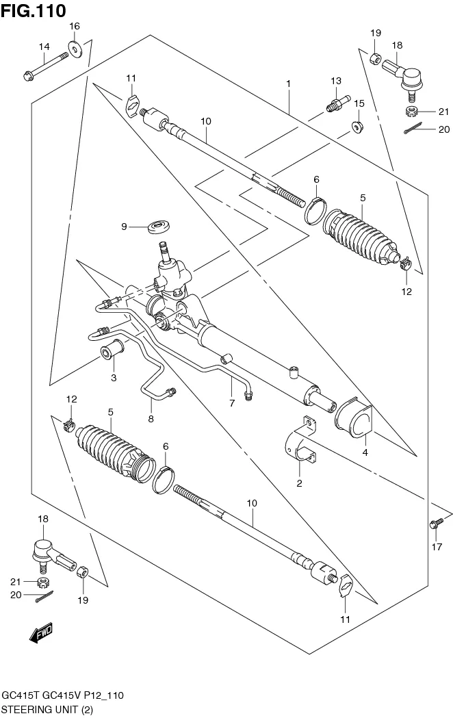 FIG.110 STEERING UNIT (SEE NOTE)