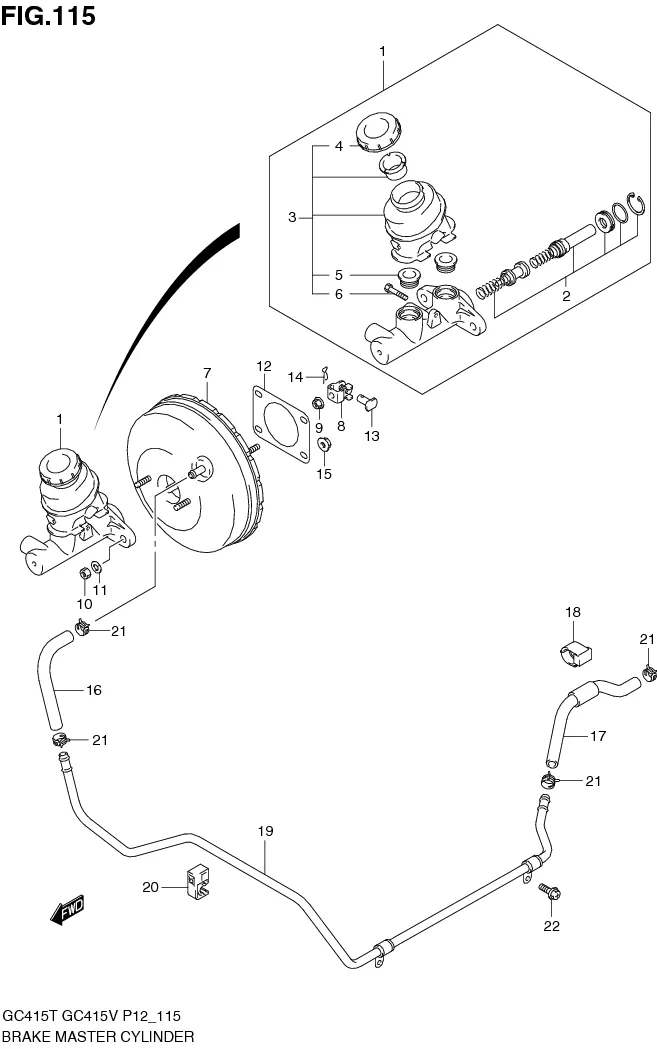 FIG.115 BRAKE MASTER CYLINDER