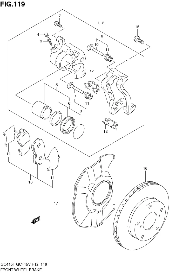 FIG.119 FRONT WHEEL BRAKE