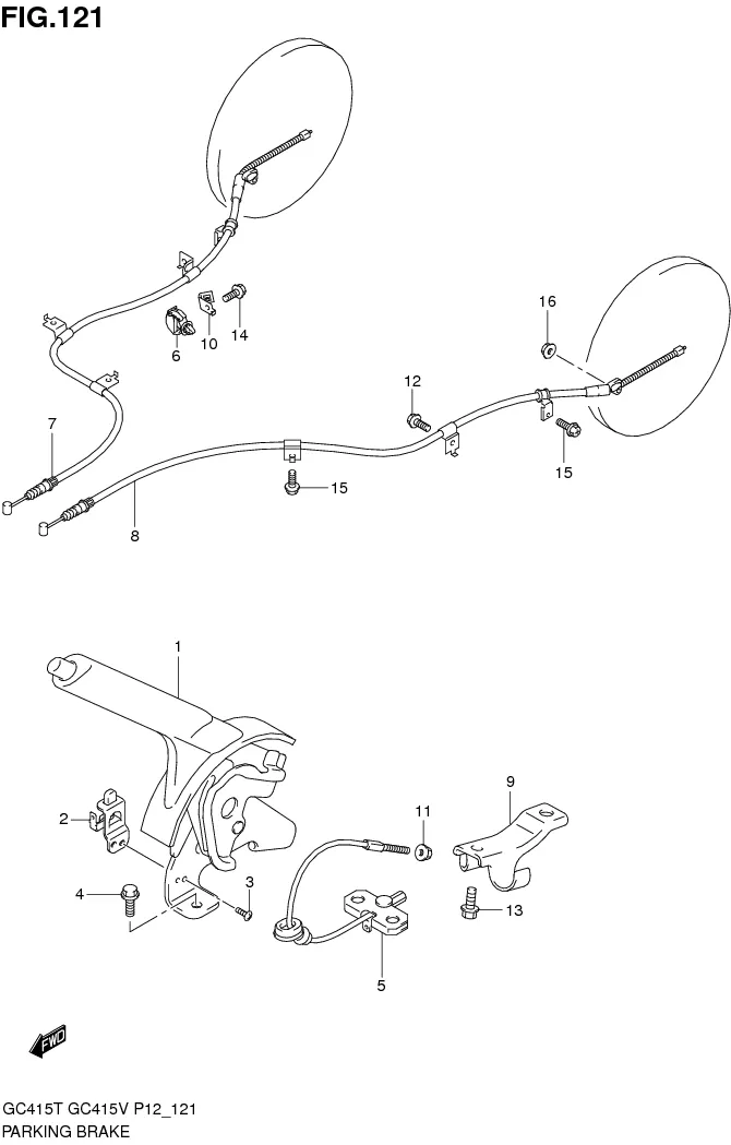 FIG.121 PARKING BRAKE
