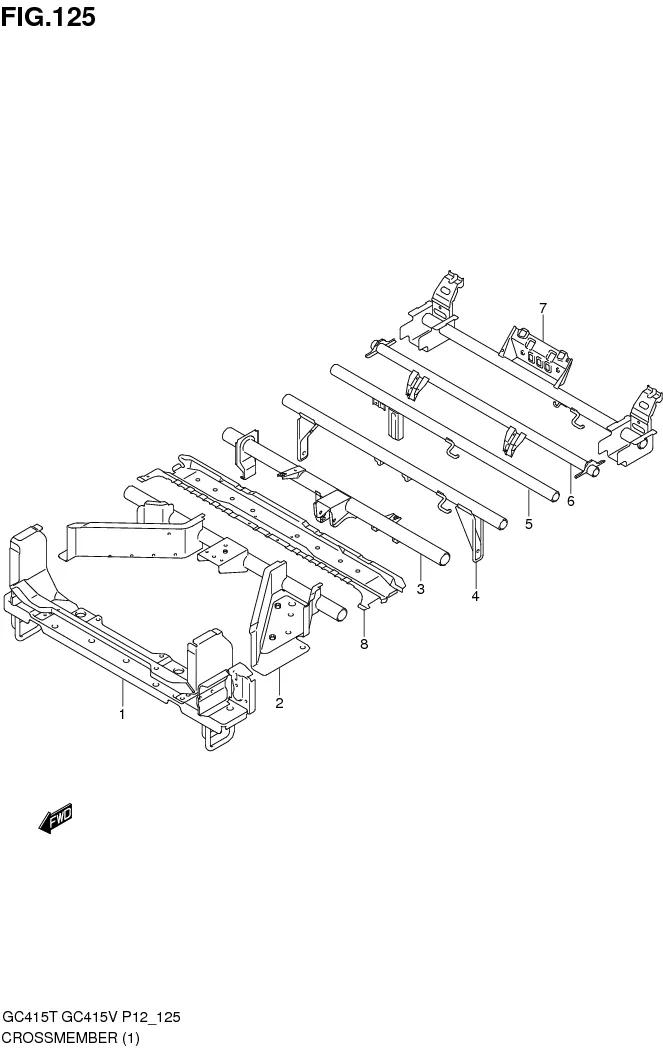 FIG.125 CROSSMEMBER (GC415T)