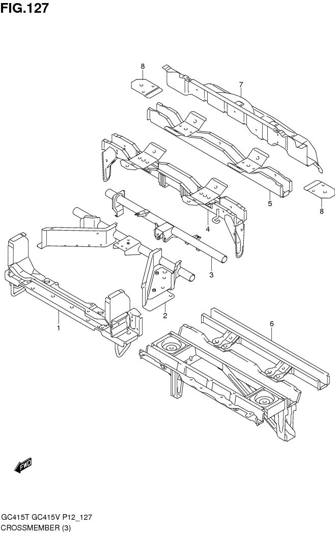 FIG.127 CROSSMEMBER (GC415V:TYPE 2)