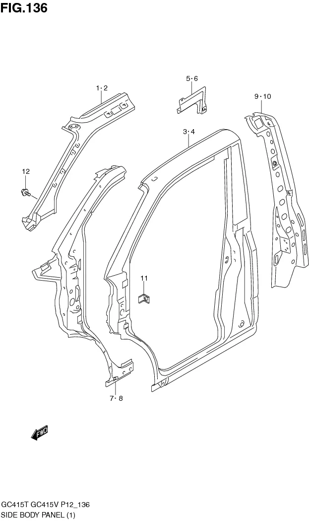 FIG.136 SIDE BODY PANEL (GC415T)