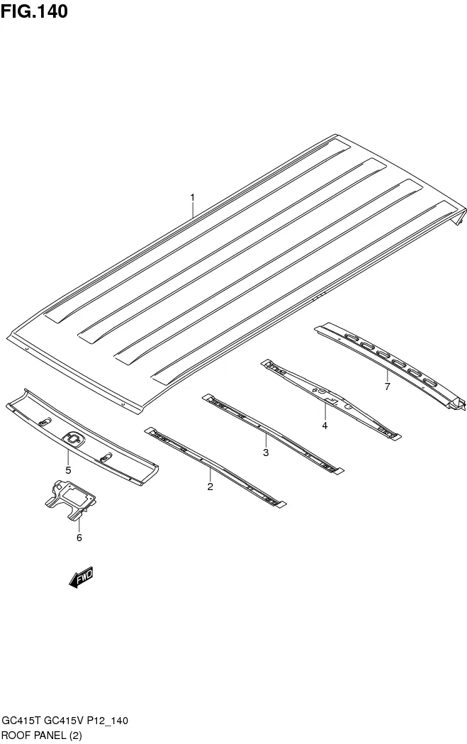 FIG.140 ROOF PANEL (GC415V)