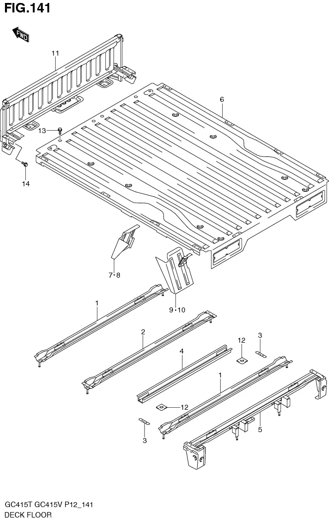 FIG.141 DECK FLOOR (GC415T)