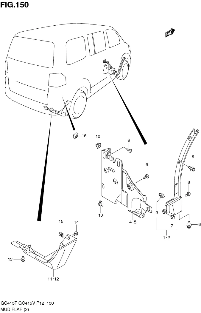 FIG.150 MUD FLAP (GC415V)