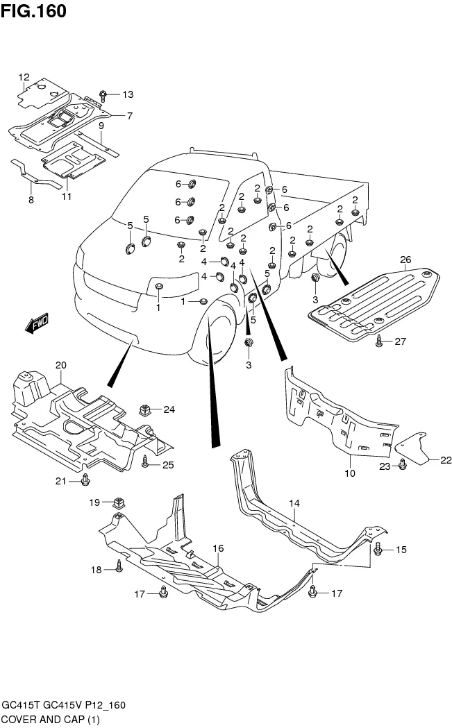 FIG.160 COVER AND CAP (GC415T)