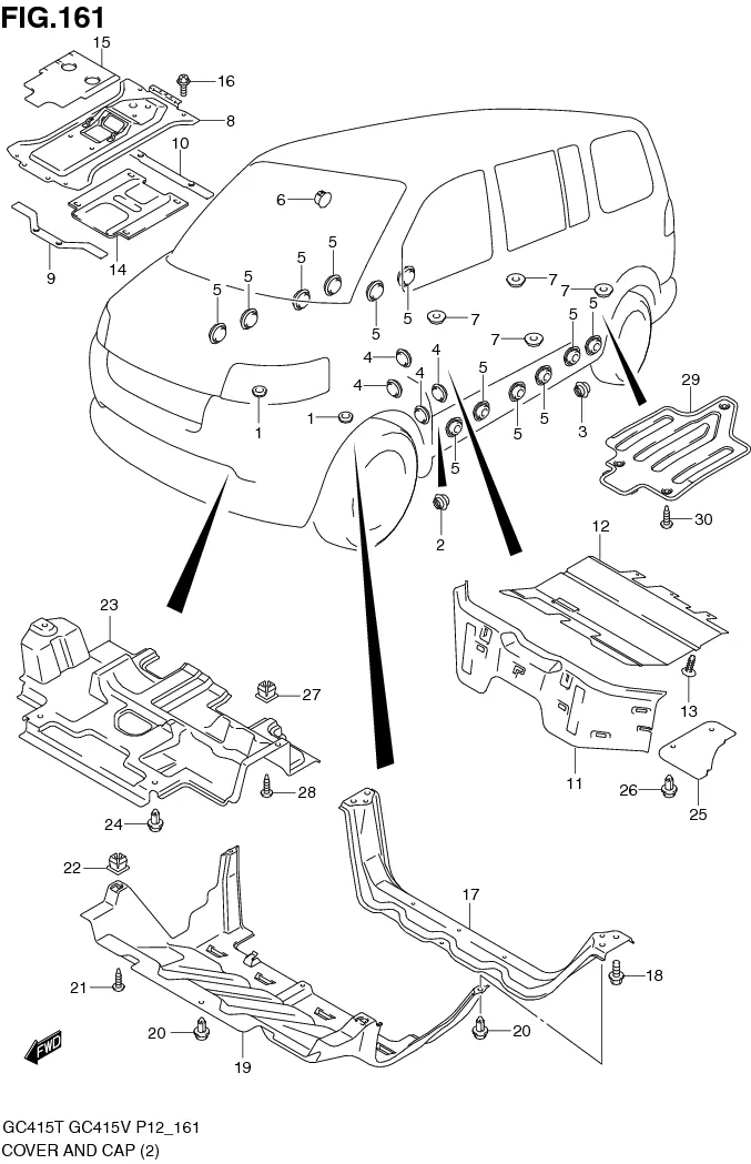 FIG.161 COVER AND CAP (GC415V)