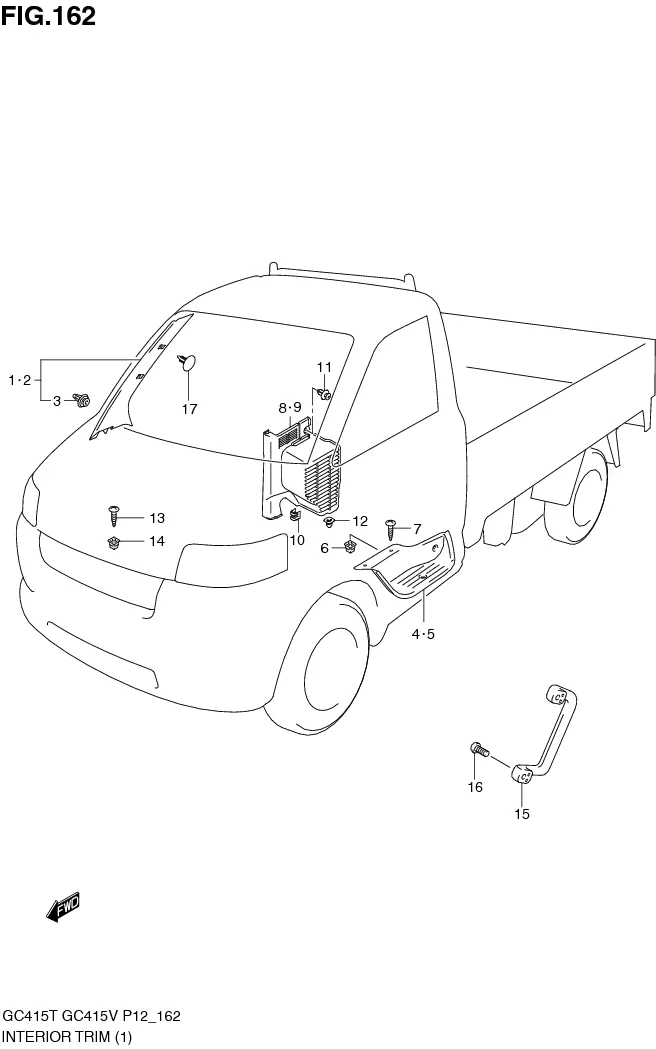 FIG.162 INTERIOR TRIM (GC415T)