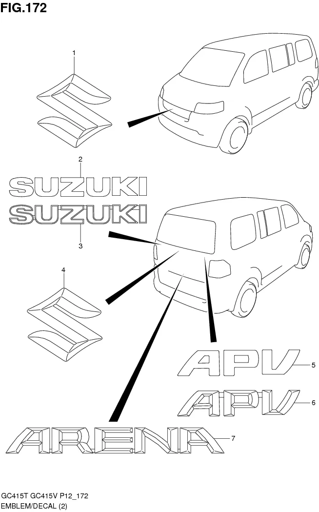 FIG.172 EMBLEM/DECAL (GC415V)