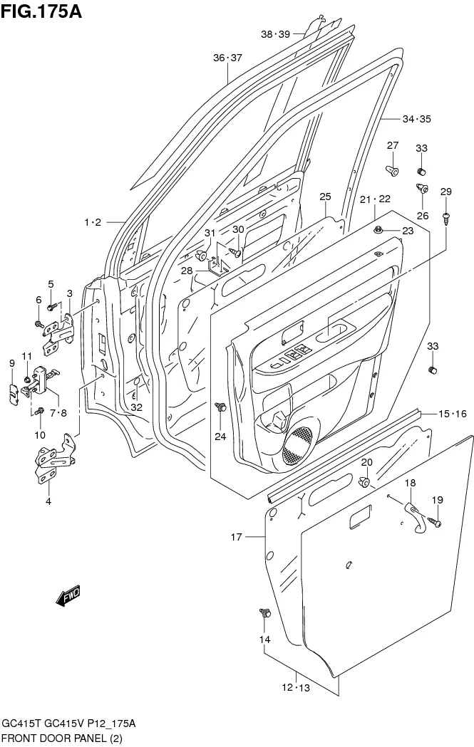 FIG.175A FRONT DOOR PANEL (TYPE 2)