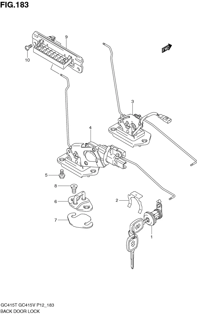 FIG.183 BACK DOOR LOCK (GC415V)