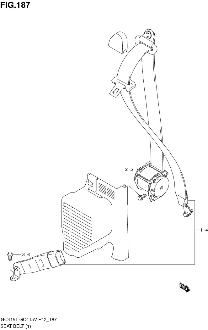 FIG.187 SEAT BELT (GC415T)