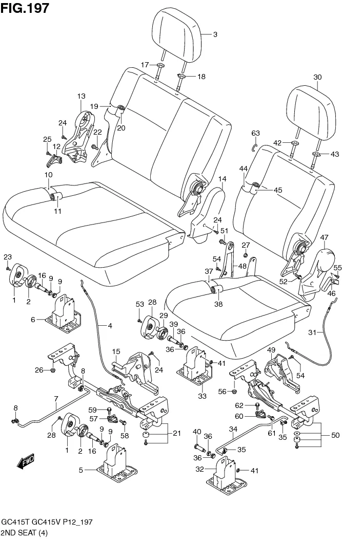 FIG.197 2ND SEAT (TYPE 2:GC415V:GA 8 PERSONS,GL)