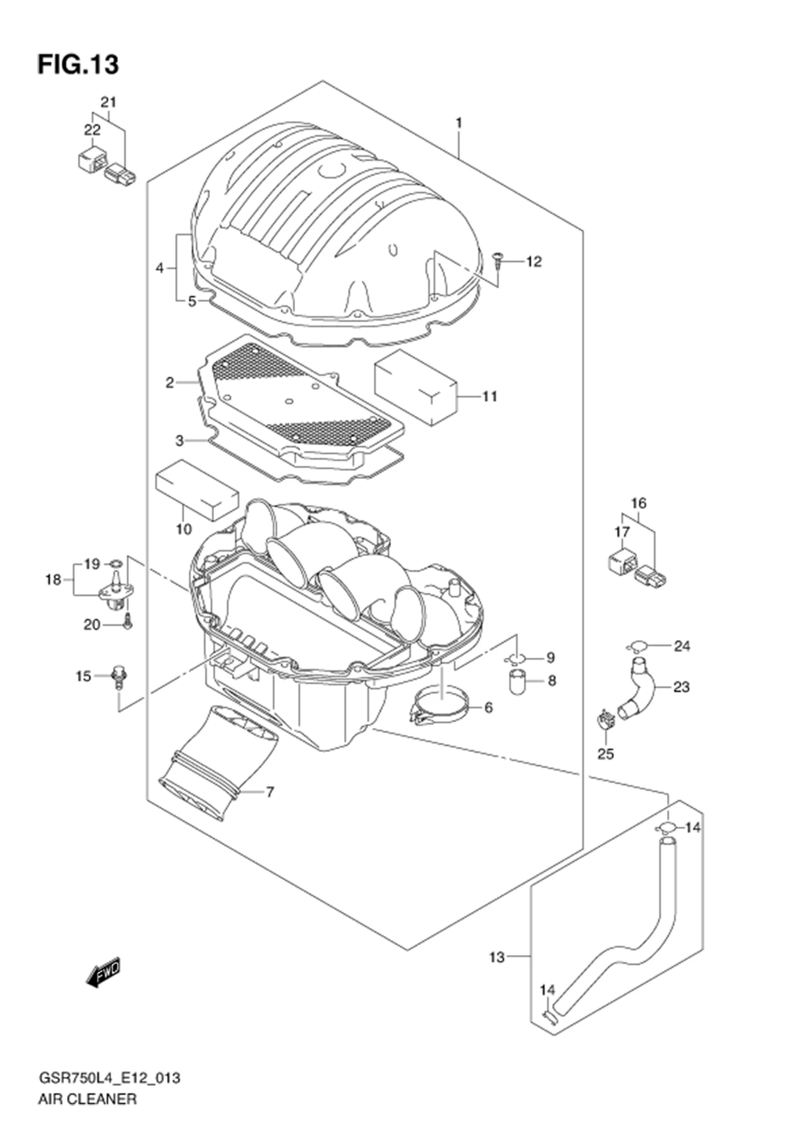 FIG.13 (1-C-3) AIR CLEANER