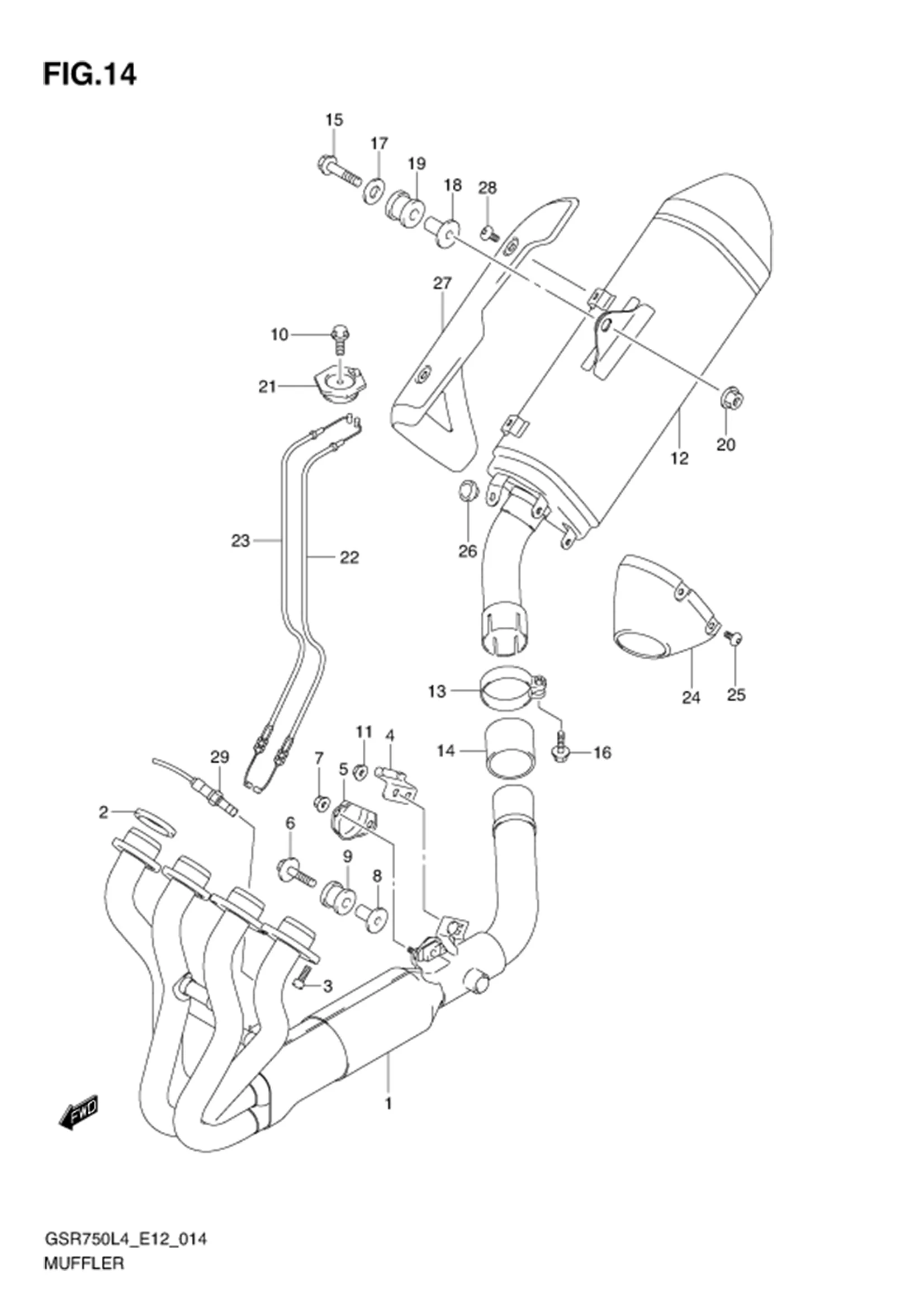 FIG.14 (1-C-4) MUFFLER