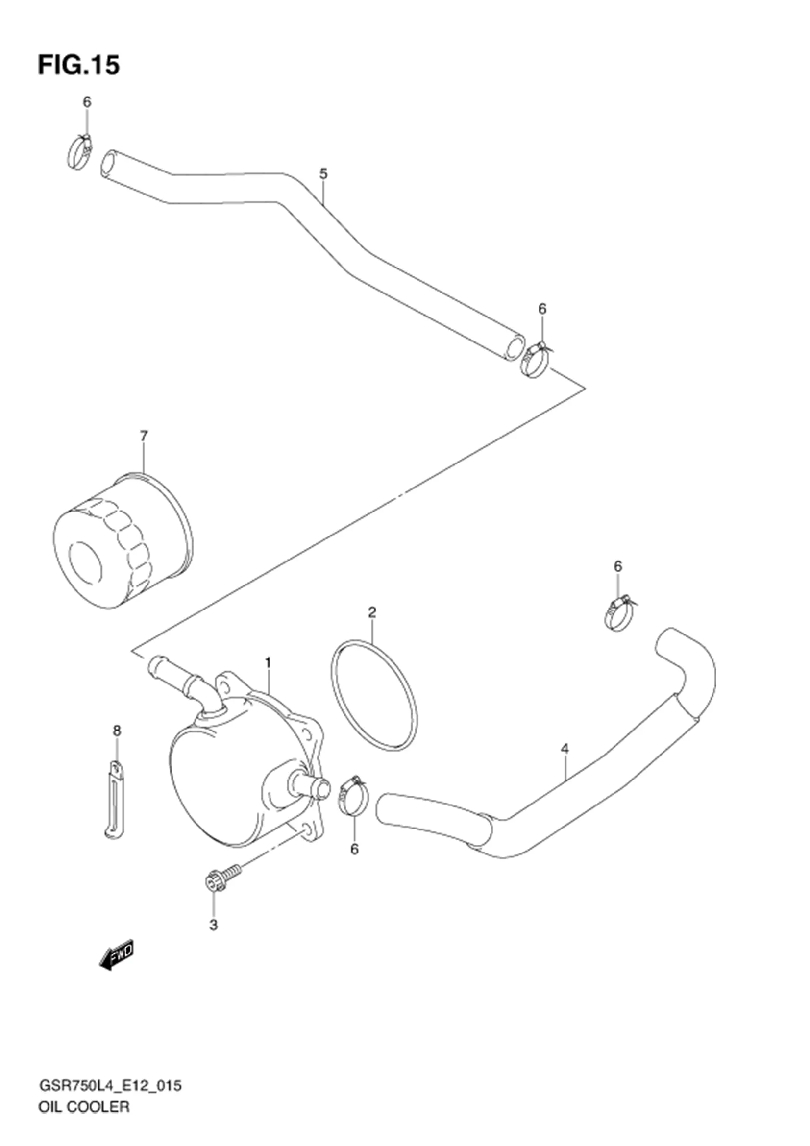FIG.15 (1-C-5) OIL COOLER