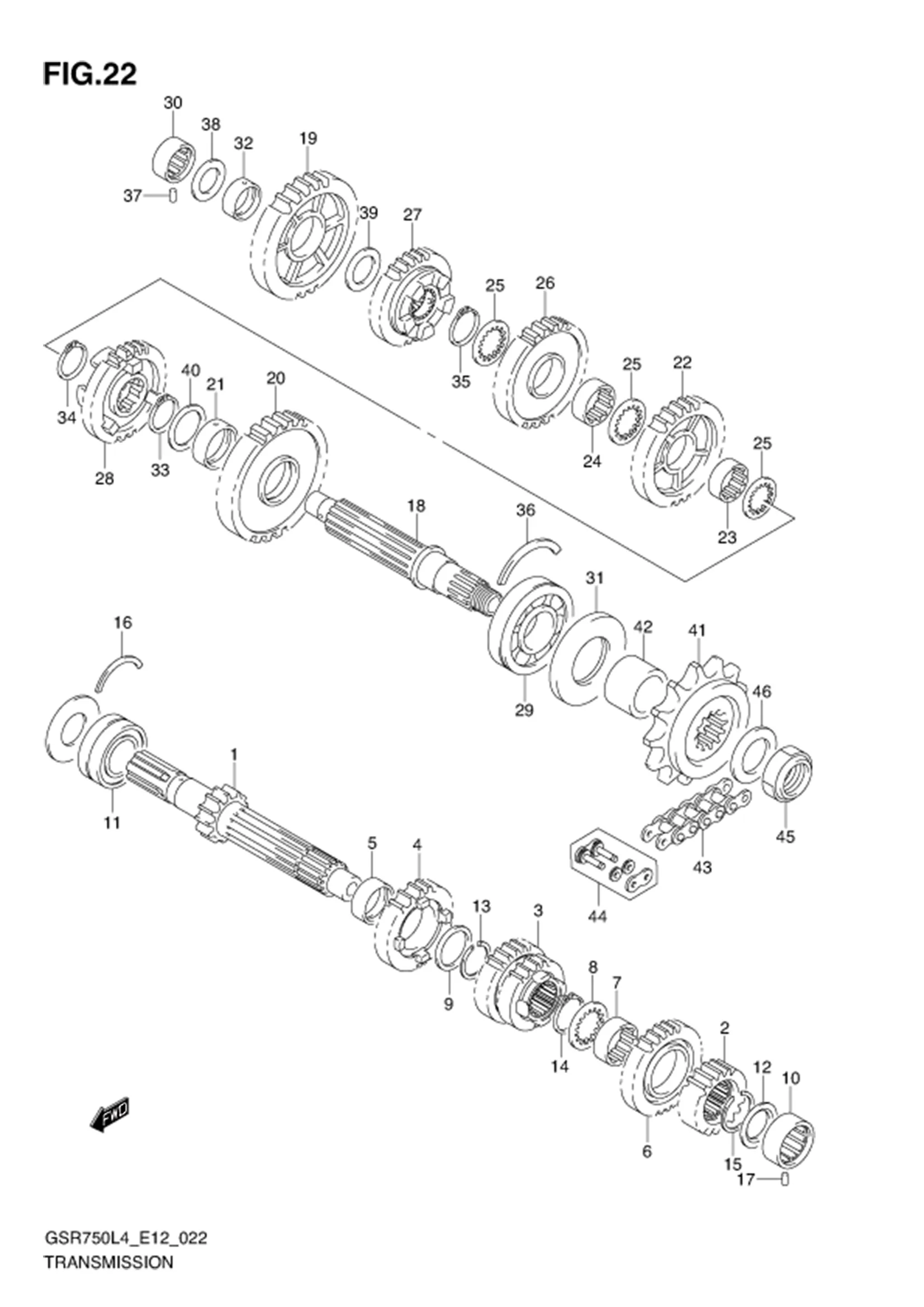 FIG.22 (1-C-12) TRANSMISSION