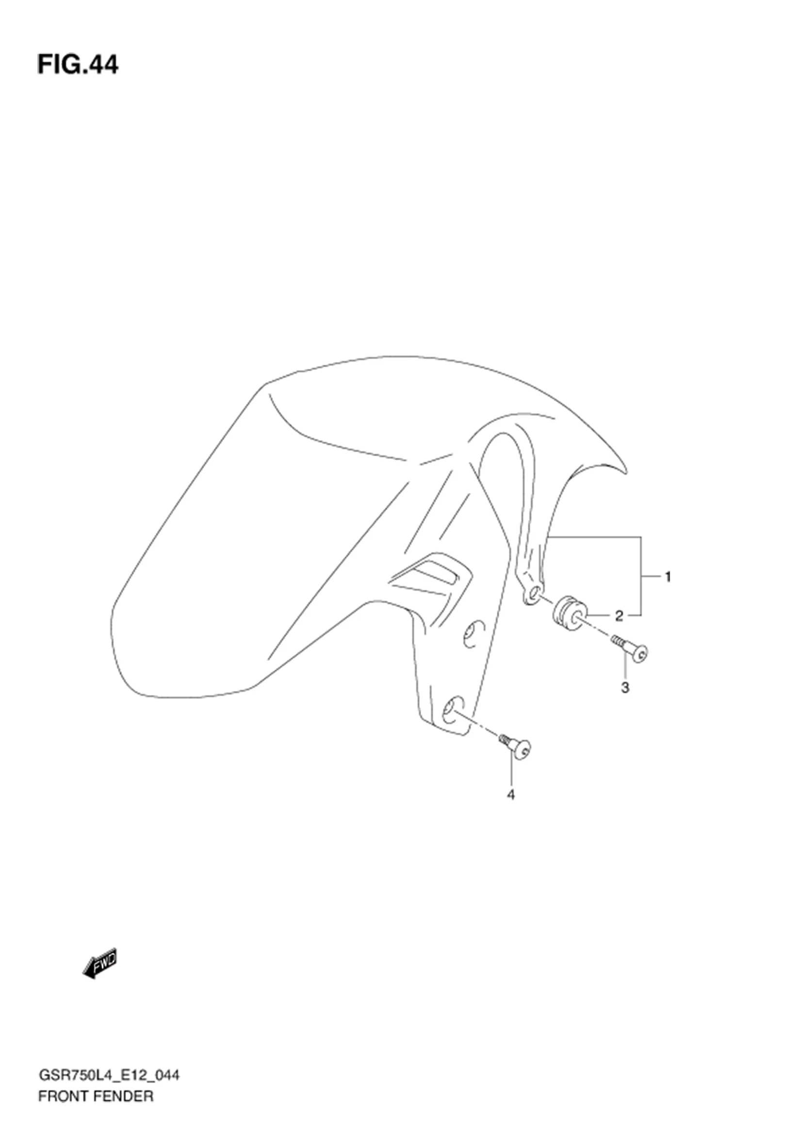 FIG.44 (1-E-8) FRONT FENDER