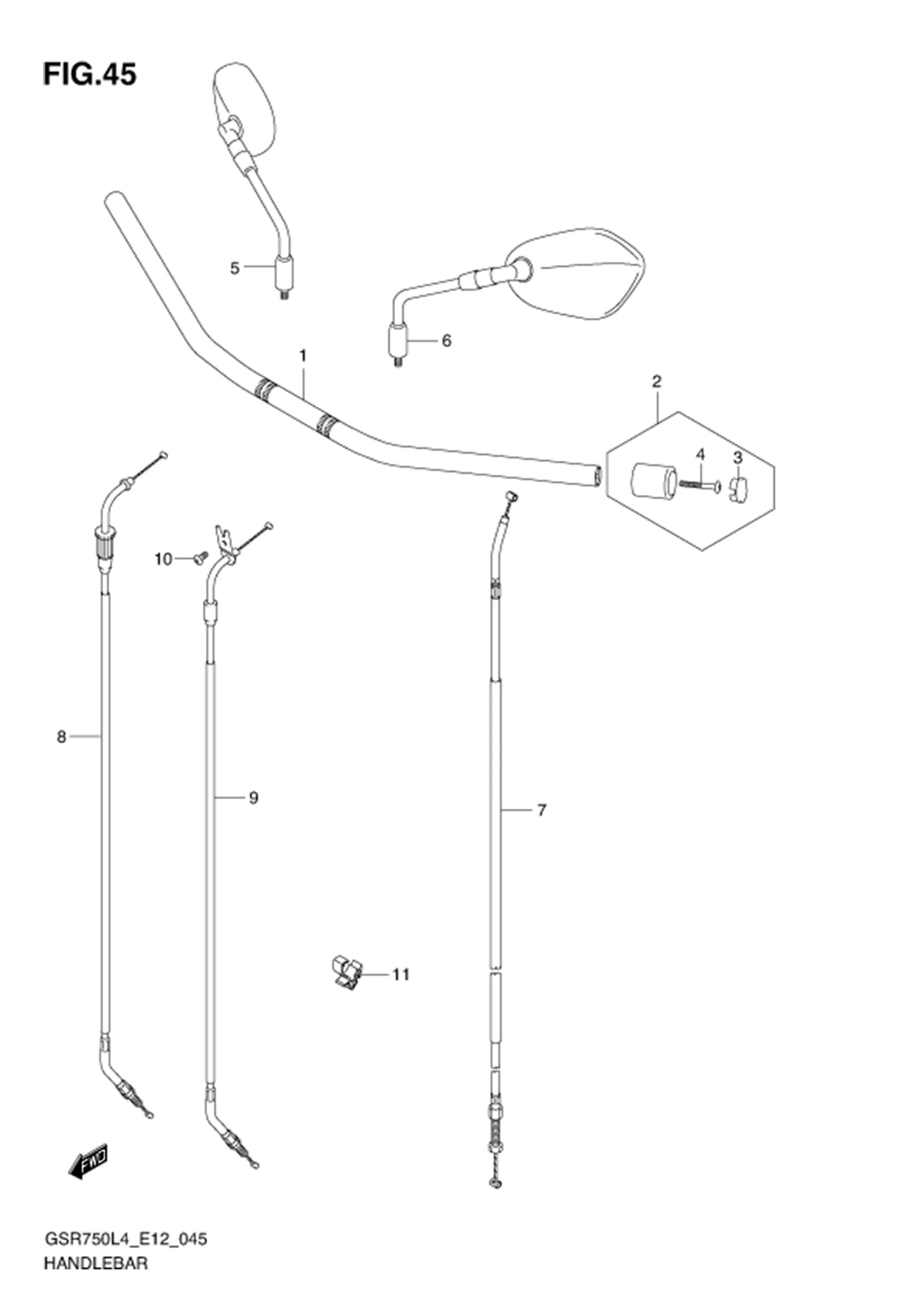 FIG.45 (1-E-9) HANDLEBAR