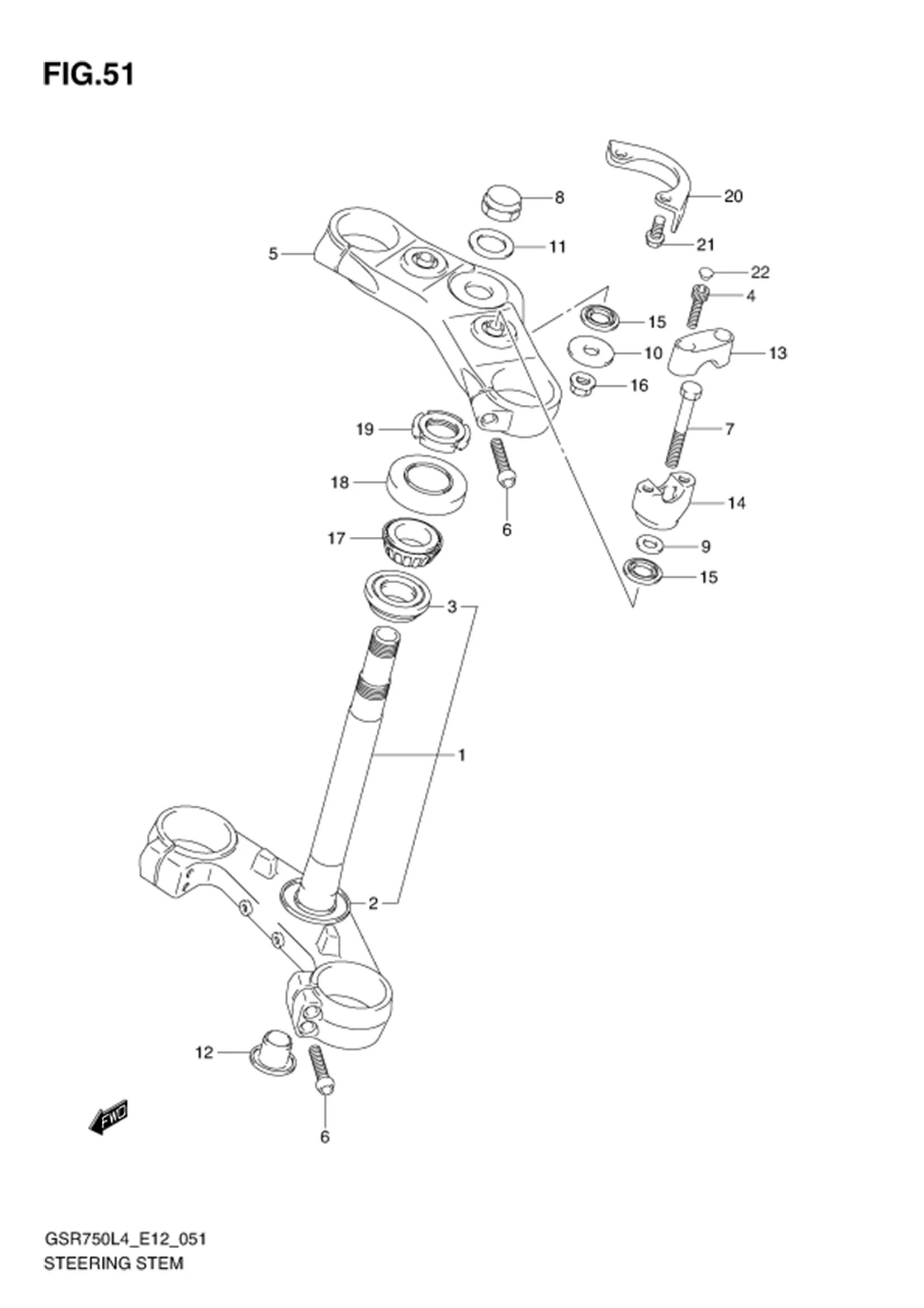 FIG.51 (1-E-15) STEERING STEM