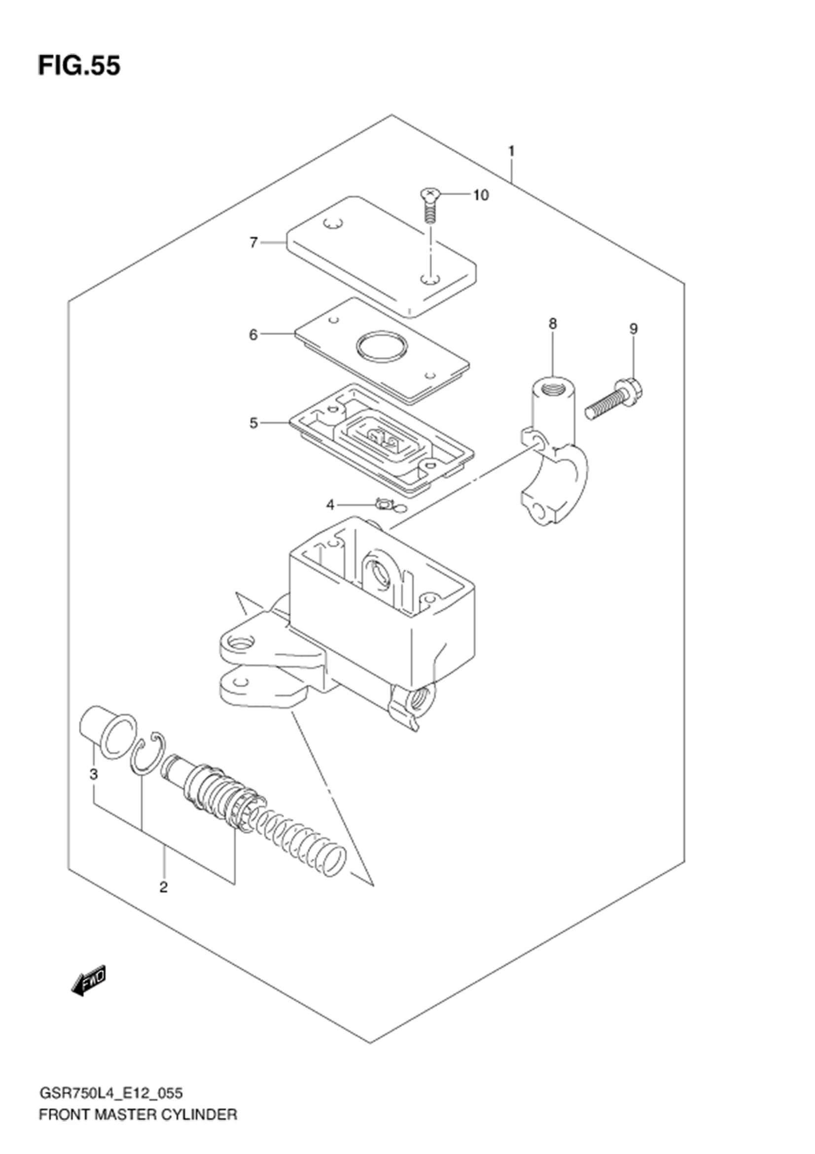 FIG.55 (1-F-5) FRONT MASTER CYLINDER