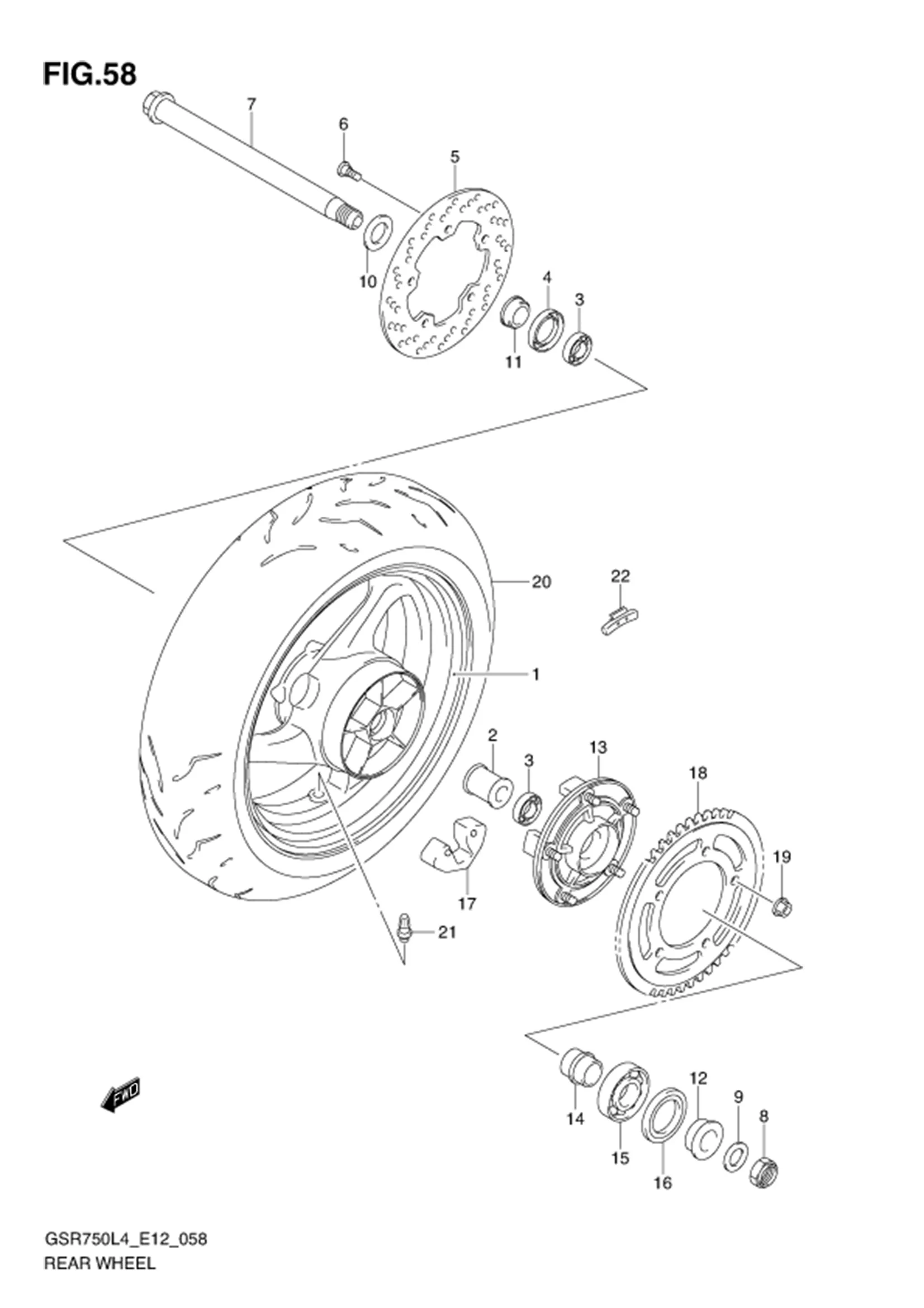 FIG.58 (1-F-8) REAR WHEEL