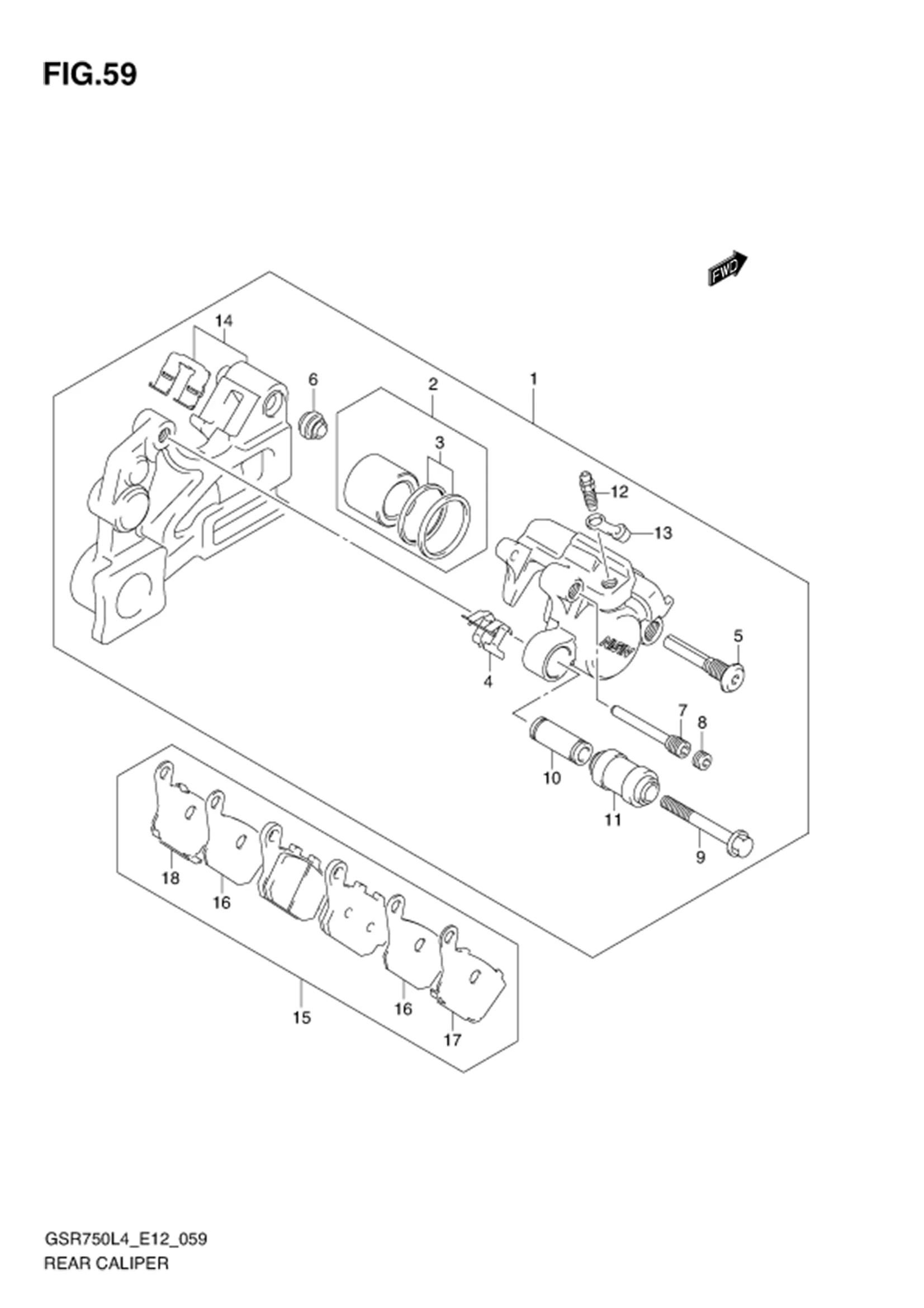 FIG.59 (1-F-9) REAR CALIPER