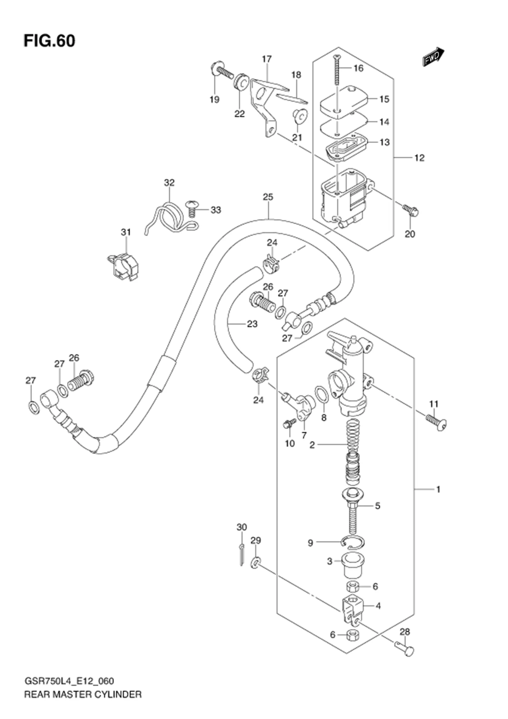 FIG.60 (1-F-10) REAR MASTER CYLINDER
