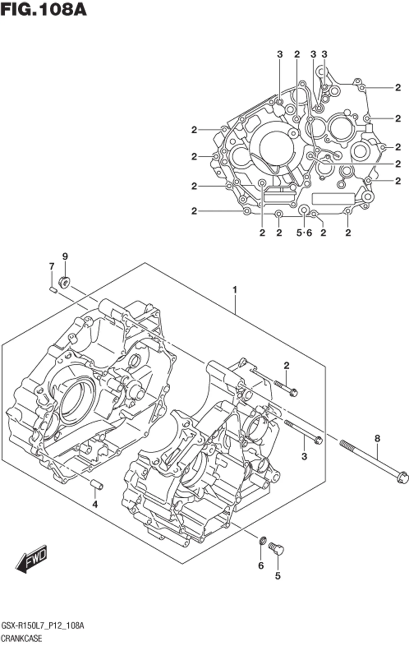 FIG.108A (1-B-5) CRANKCASE