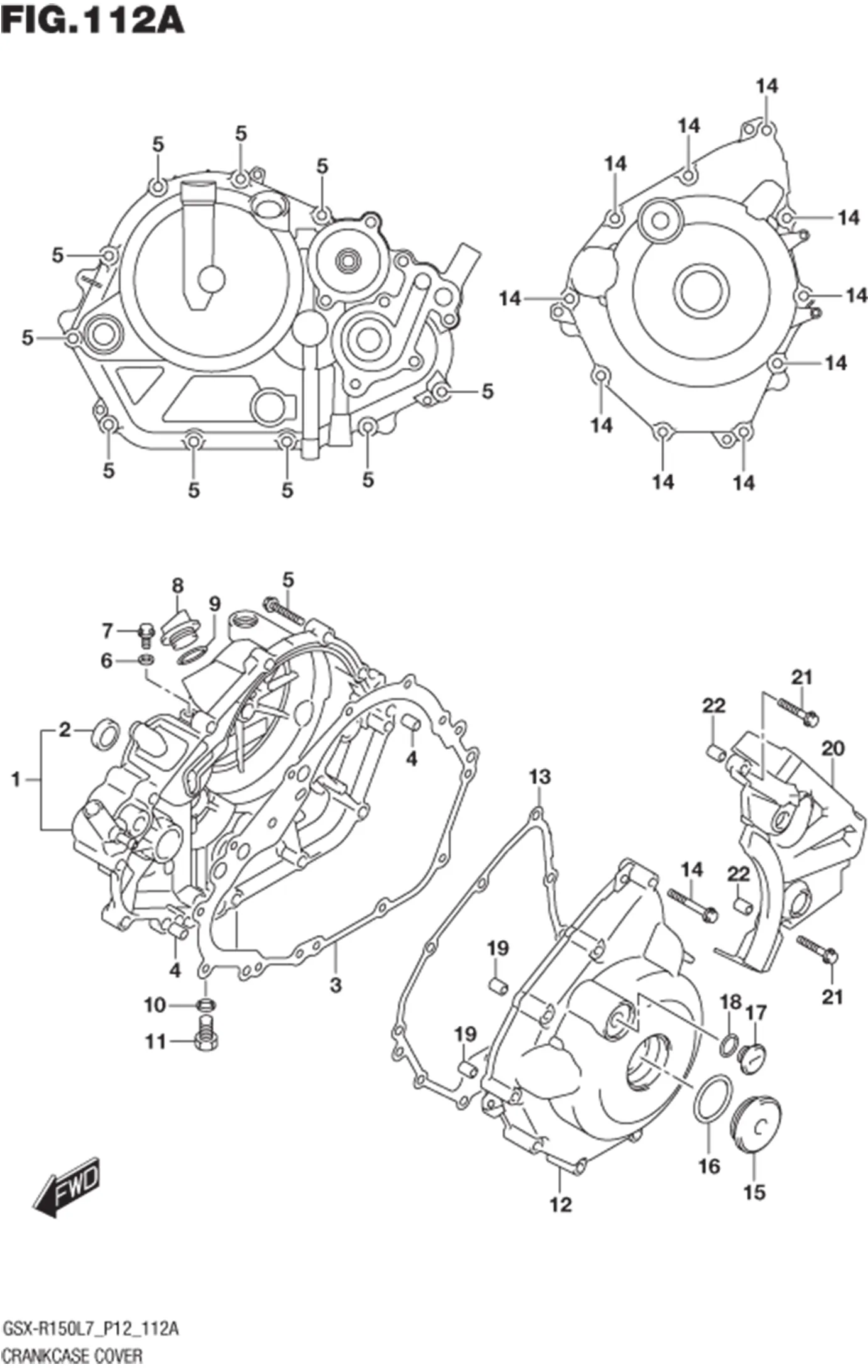 FIG.112A (1-B-6) CRANKCASE COVER
