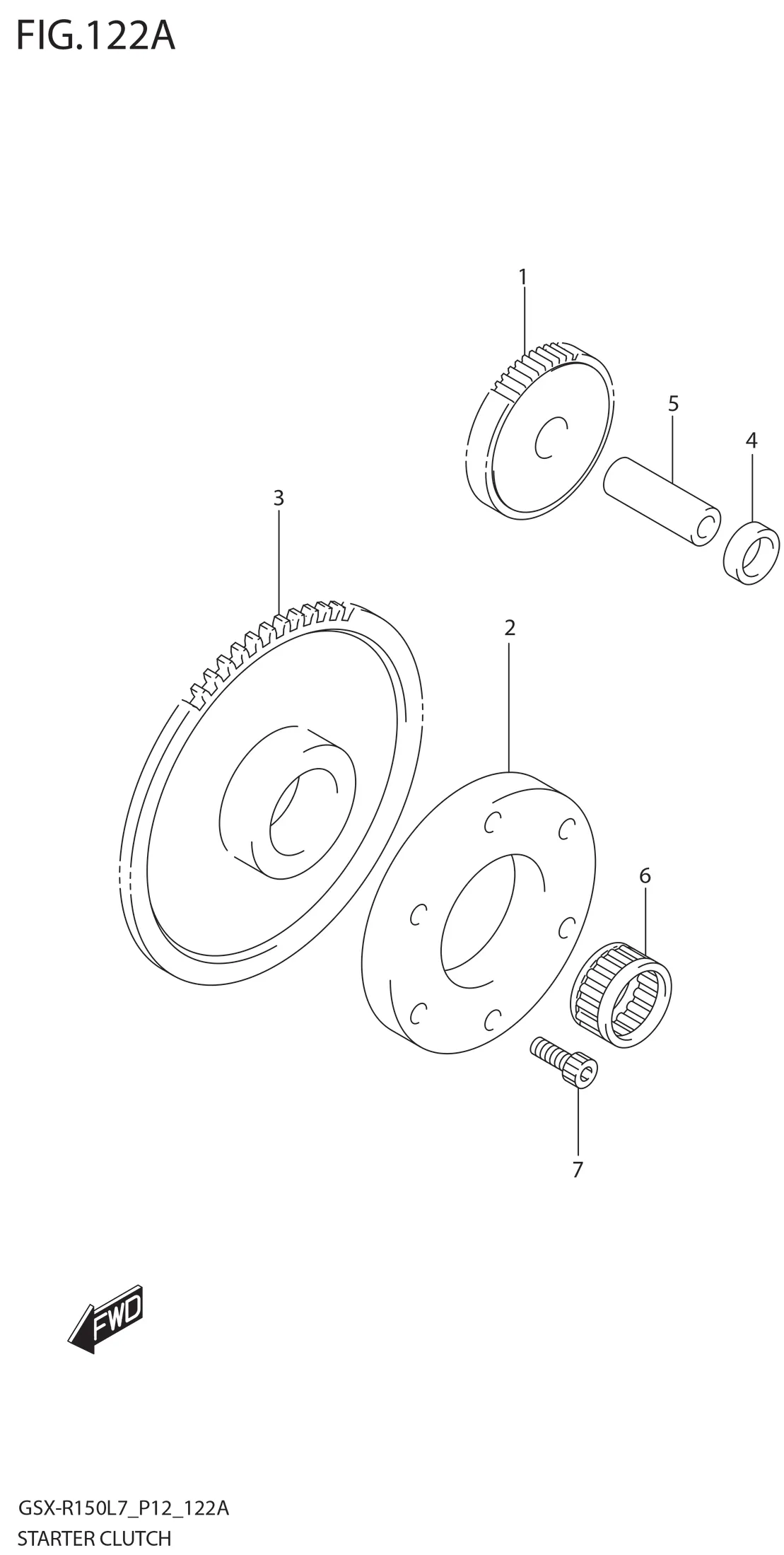 FIG.122A (1-B-8) STARTER CLUTCH