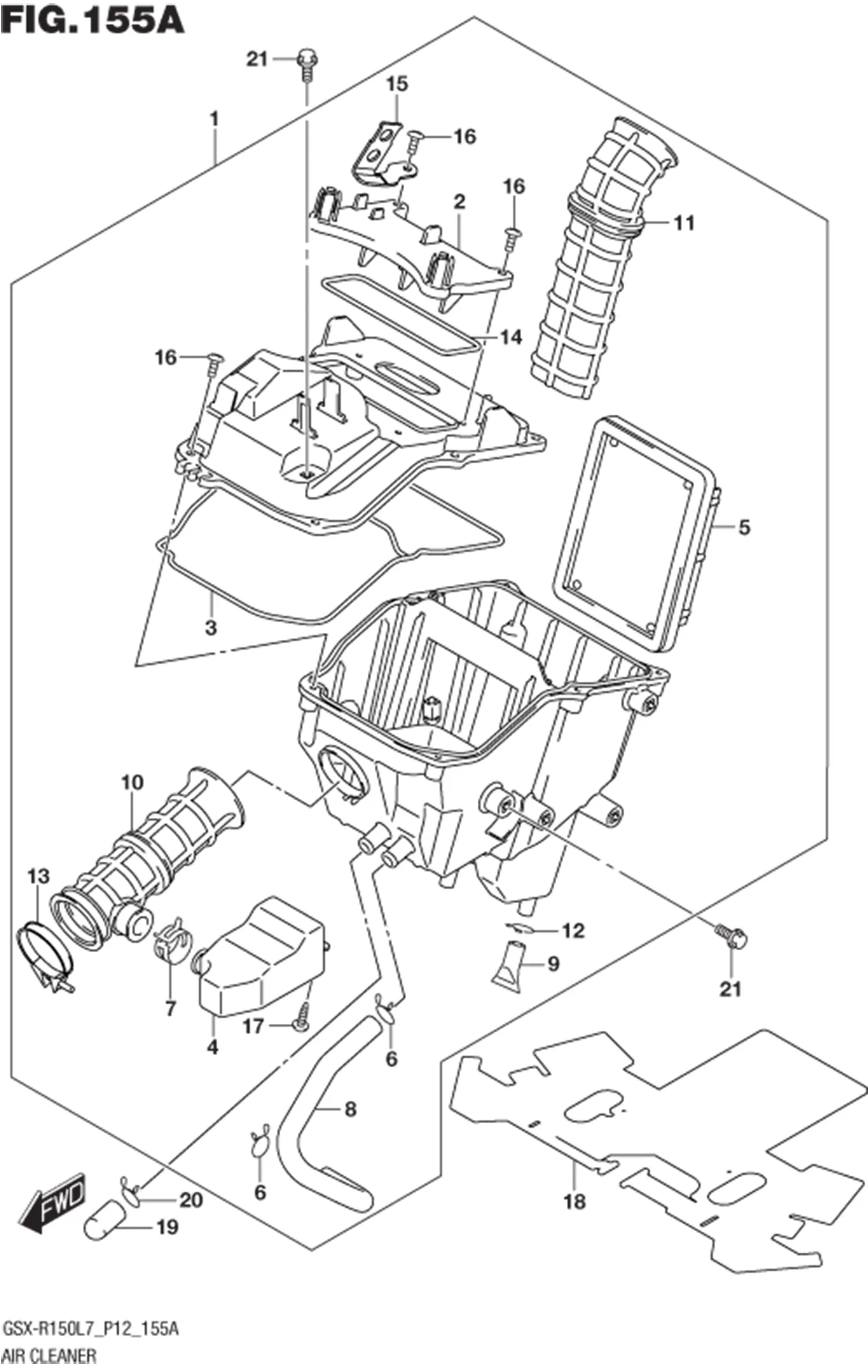 FIG.155A (1-B-12) AIR CLEANER