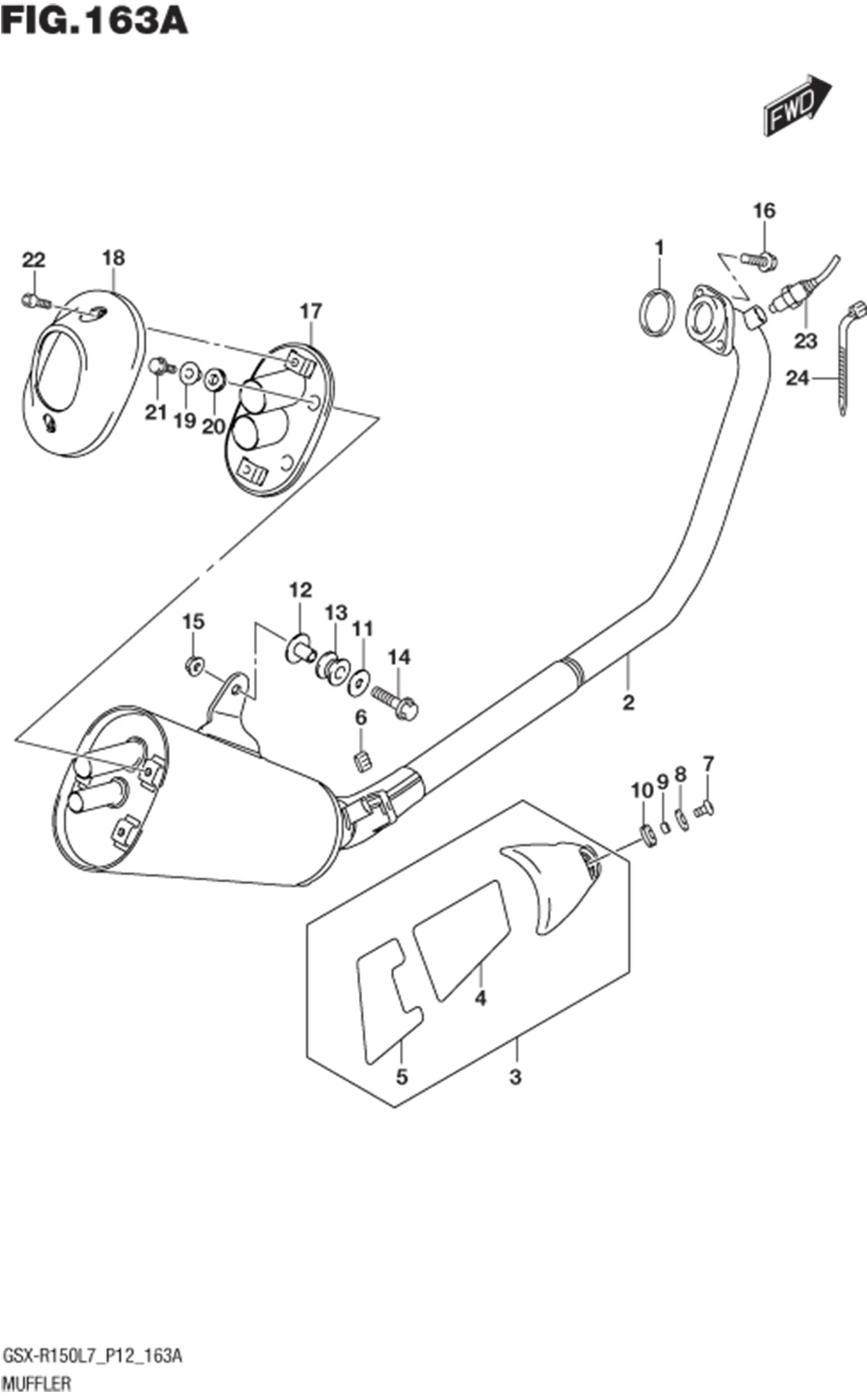 FIG.163A (1-B-13) MUFFLER