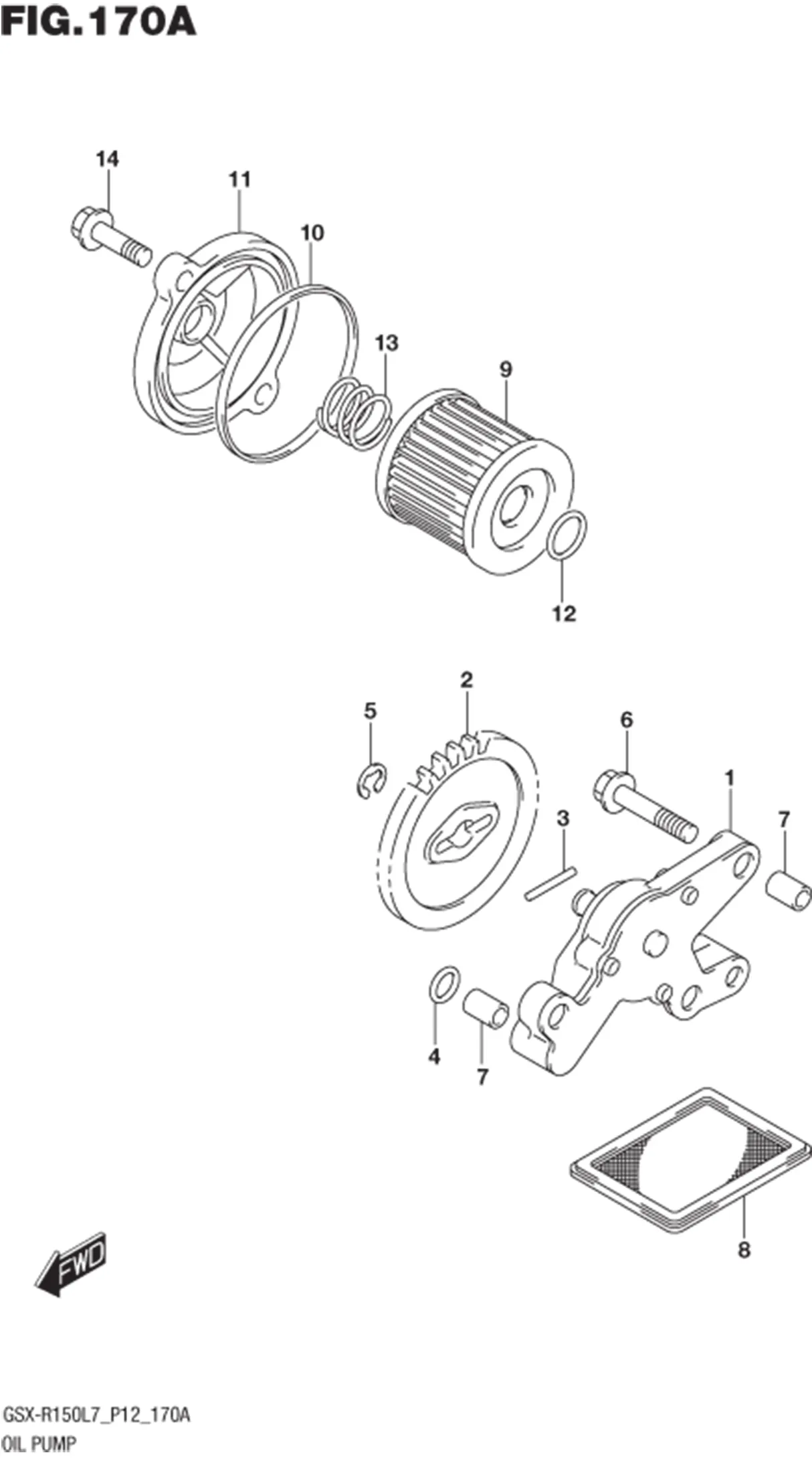 FIG.170A (1-B-14) OIL PUMP