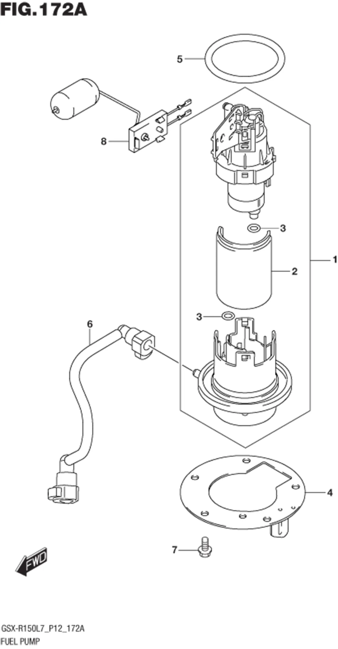 FIG.172A (1-B-15) FUEL PUMP