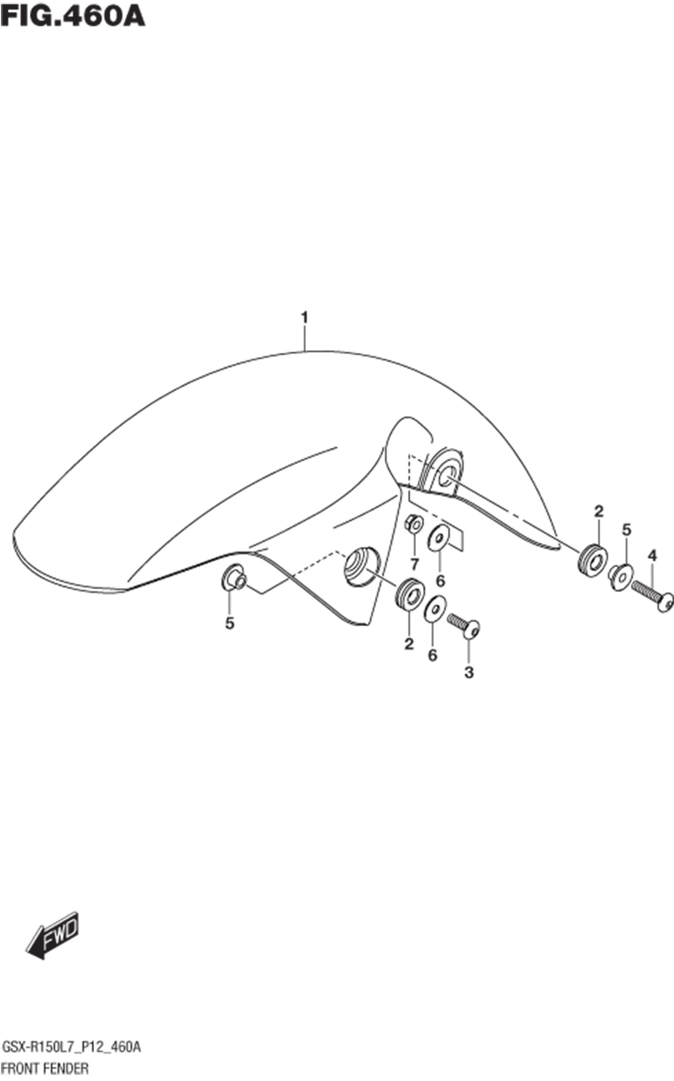 FIG.460A (1-F-5) FRONT FENDER