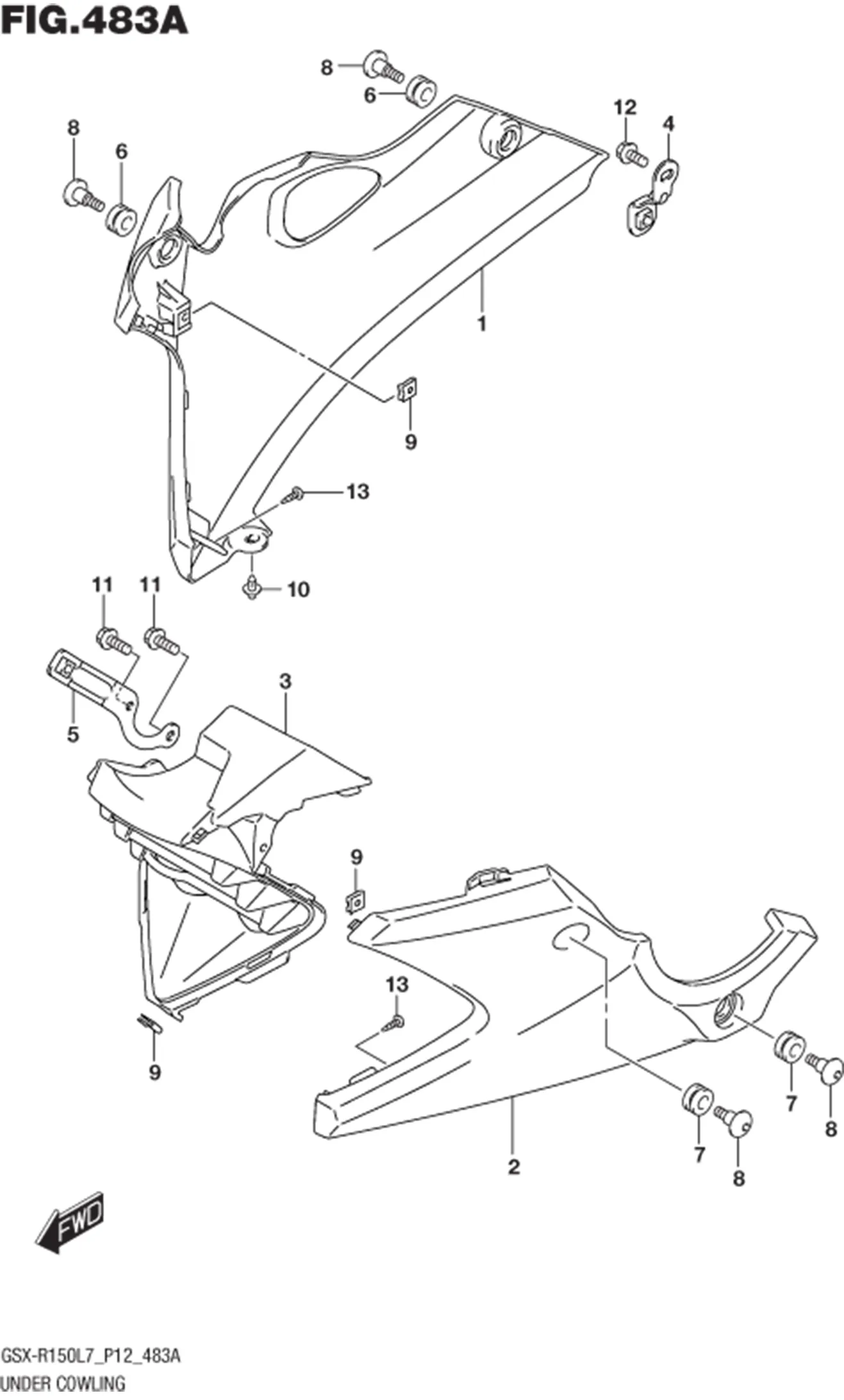 FIG.483A (1-F-13) UNDER COWLING