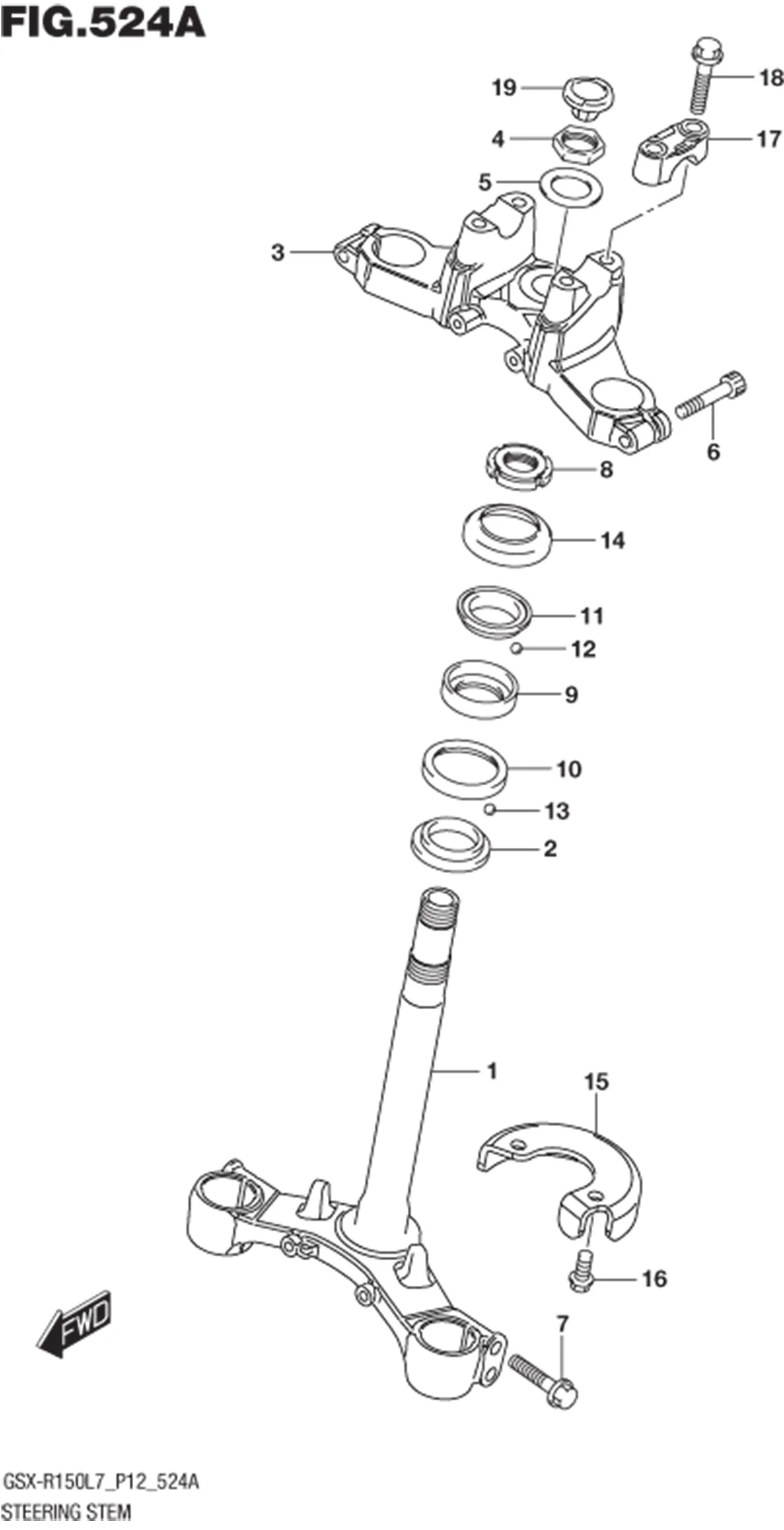 FIG.524A (1-G-7) STEERING STEM