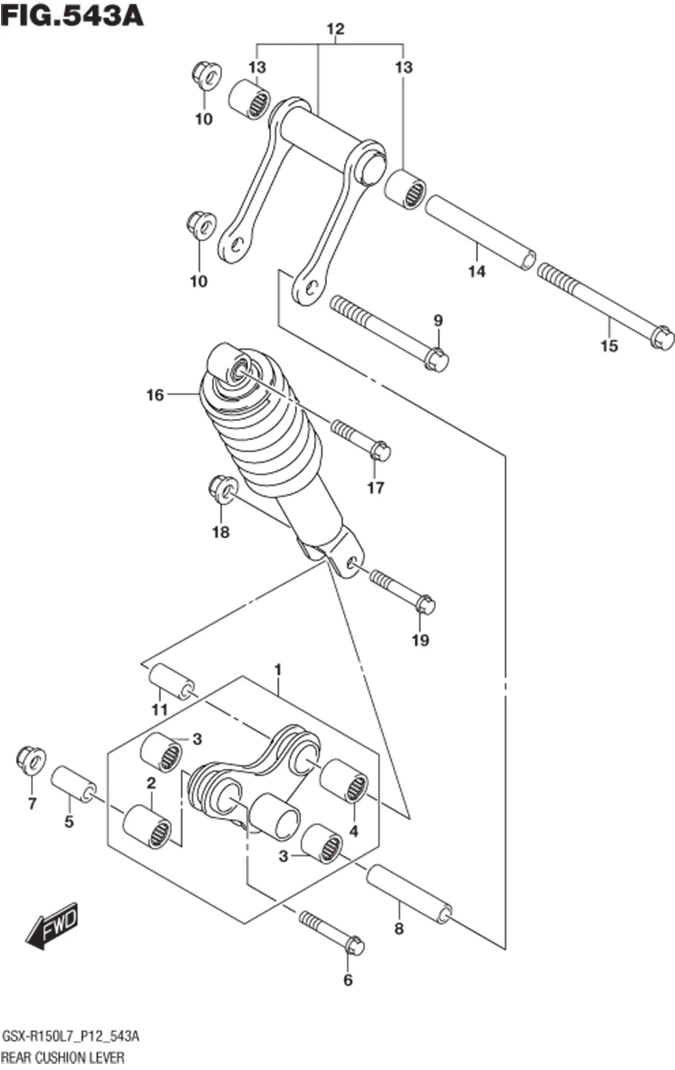 FIG.543A (1-G-140 REAR CUSHION LEVER