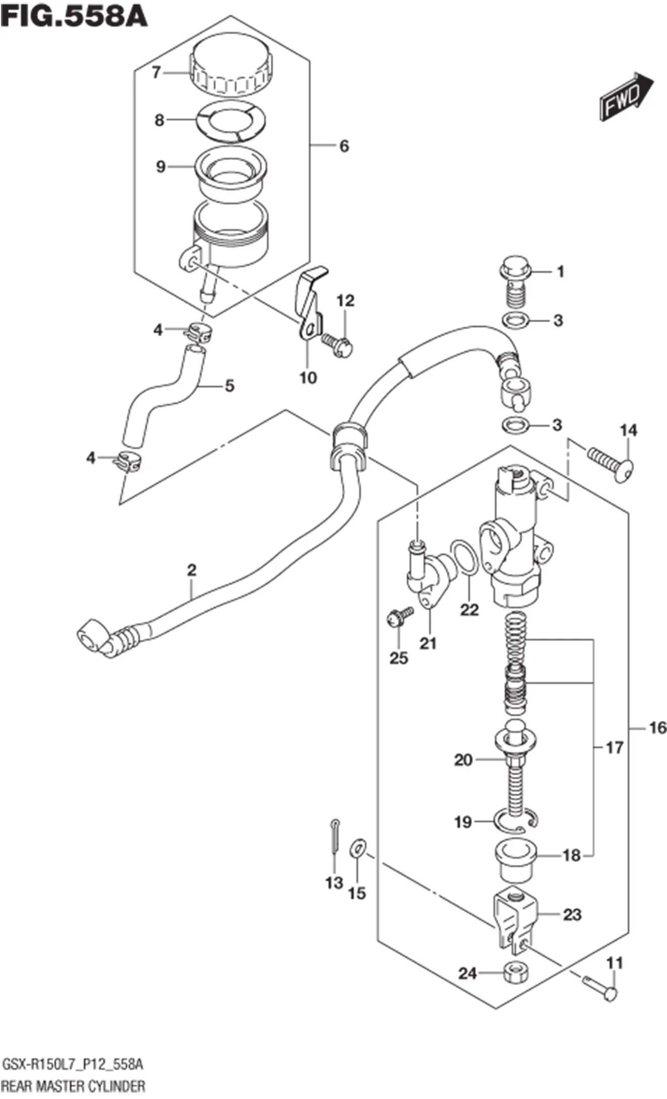 FIG.558A (1-F-3) REAR MASTER CYLINDER