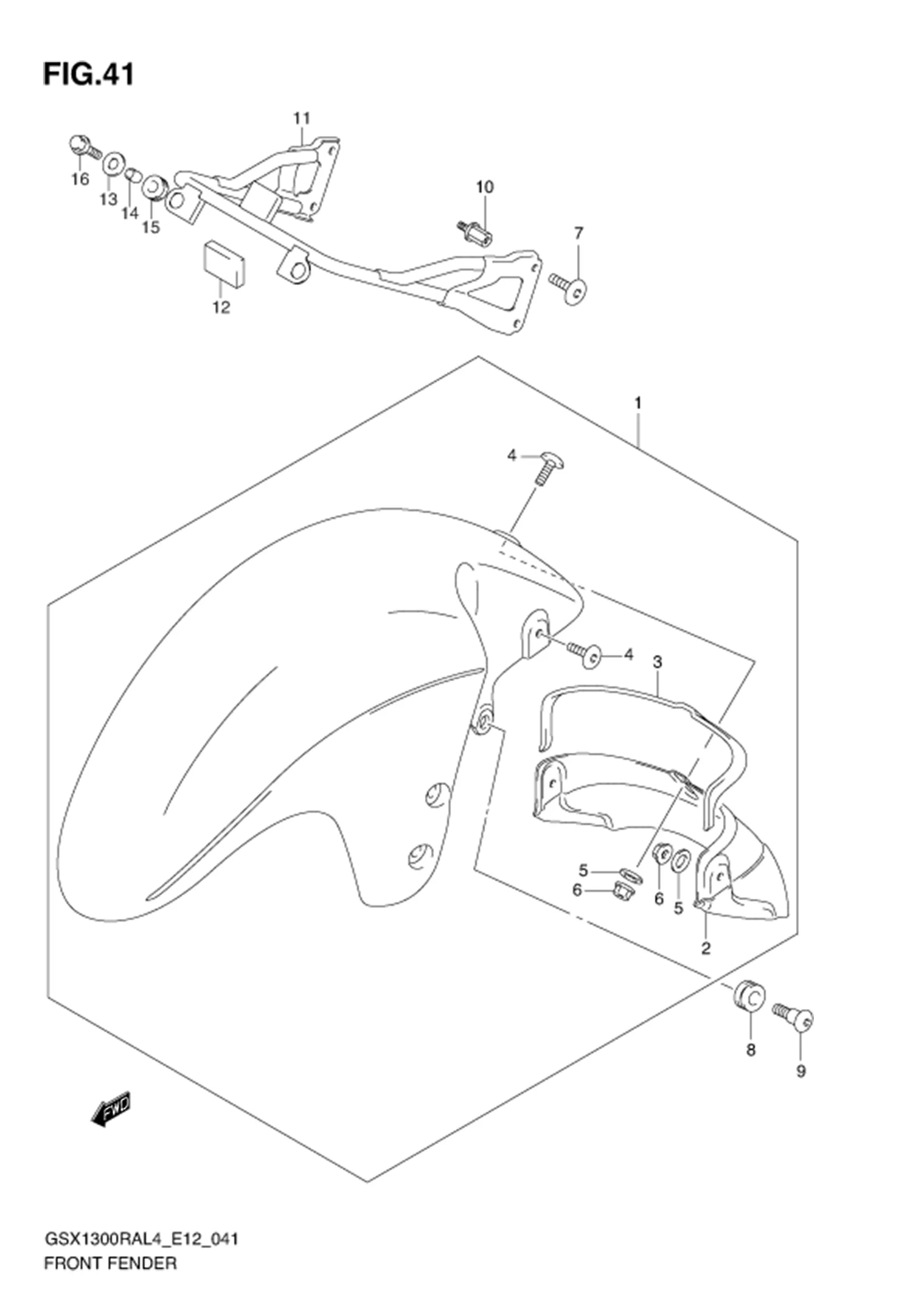FIG.41 FRONT FENDER