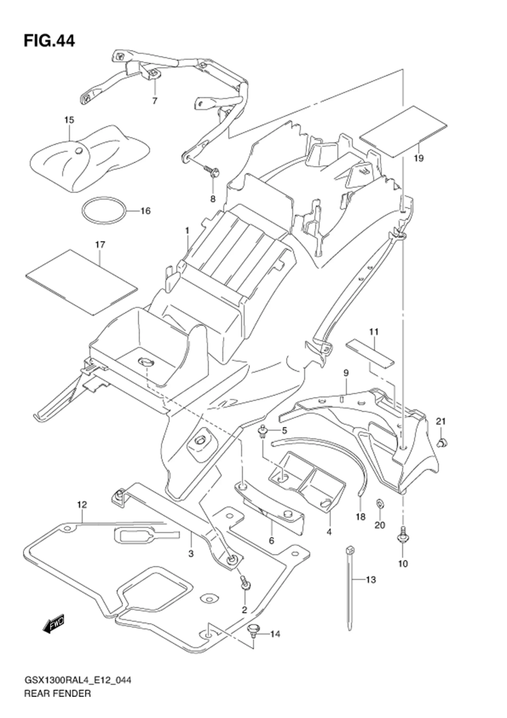 FIG.44 REAR FENDER