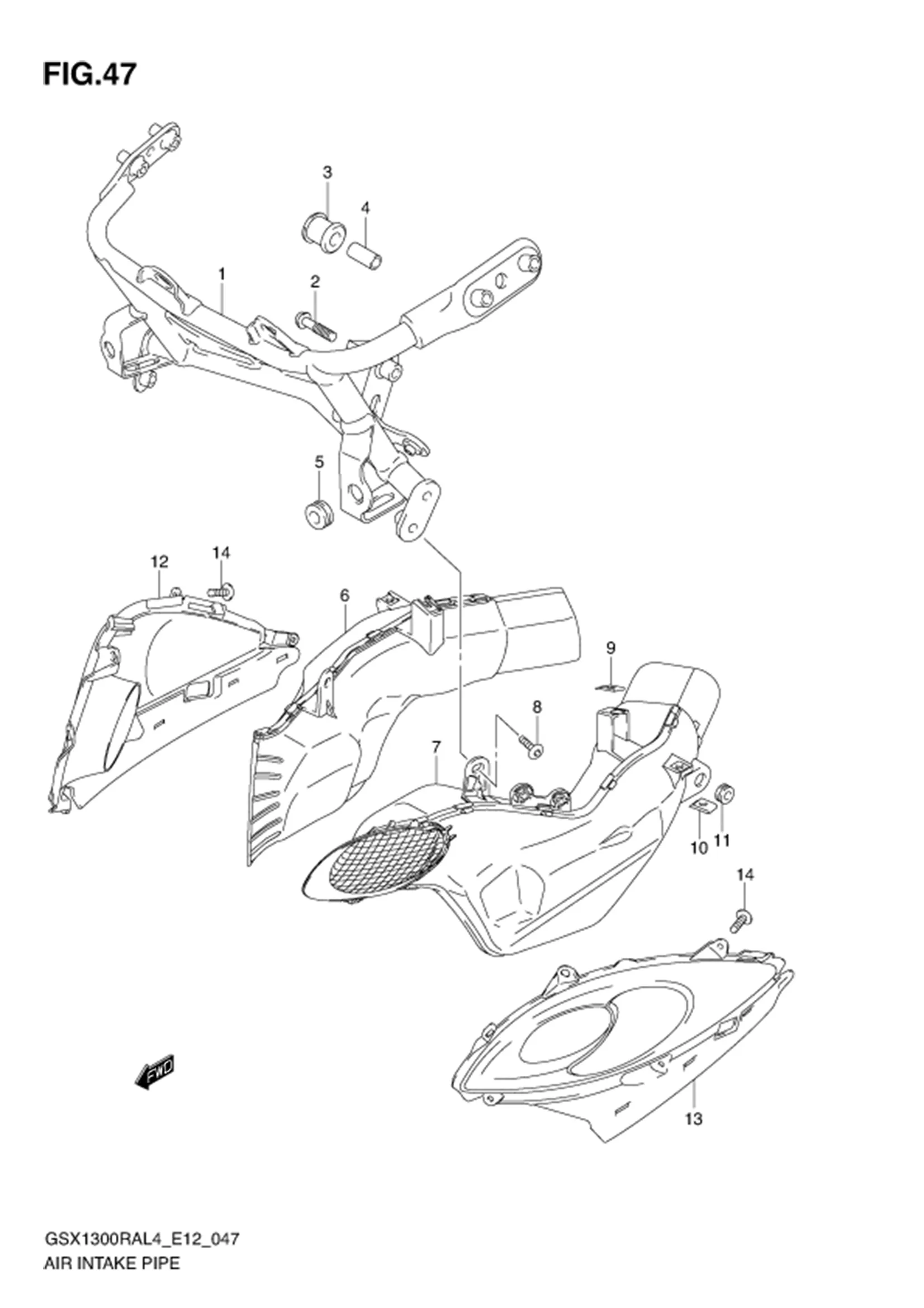 FIG.47 AIR INTAKE PIPE
