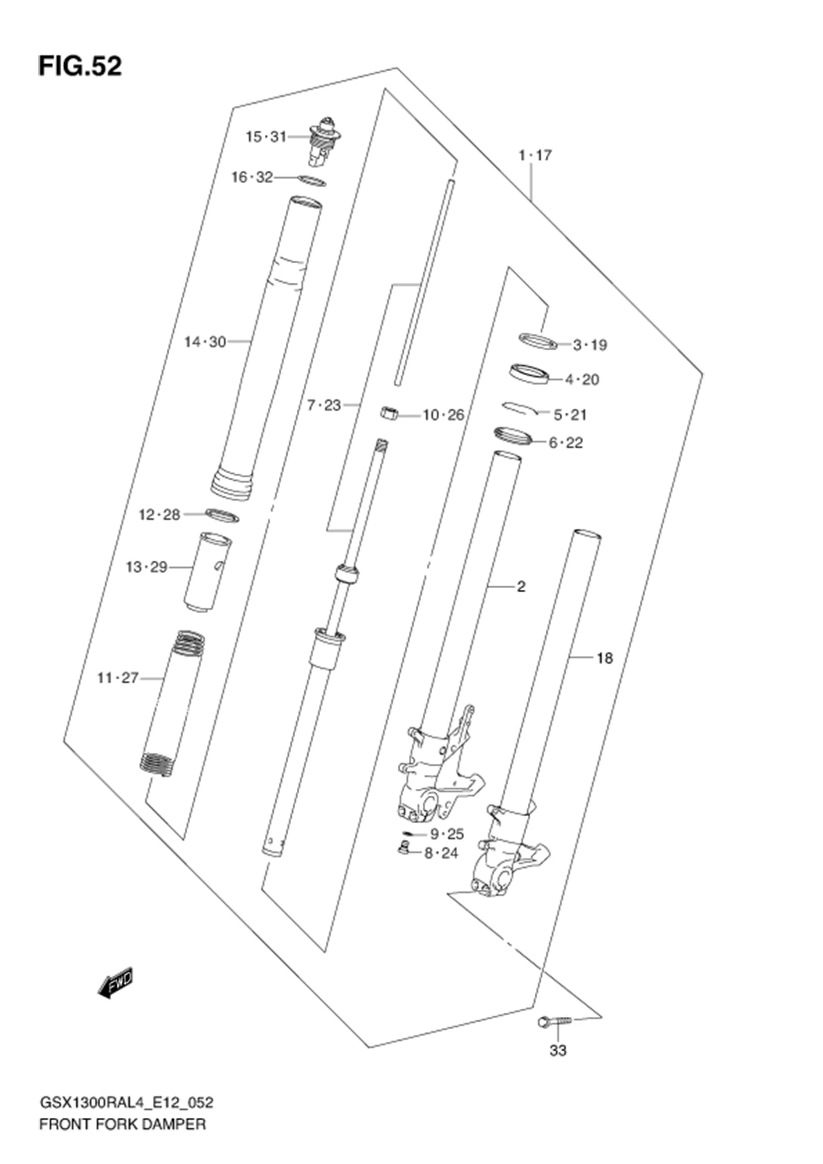 FIG.52 FRONT FORK DAMPER