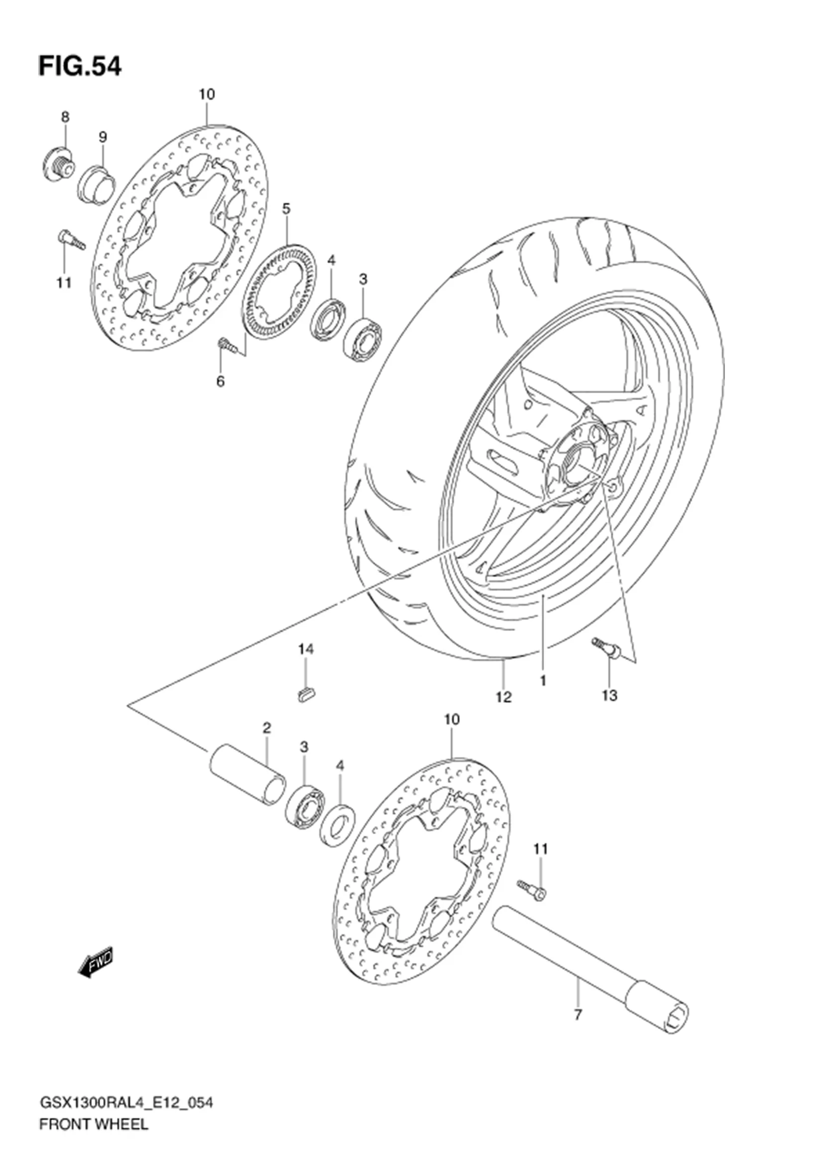 FIG.54 FRONT WHEEL
