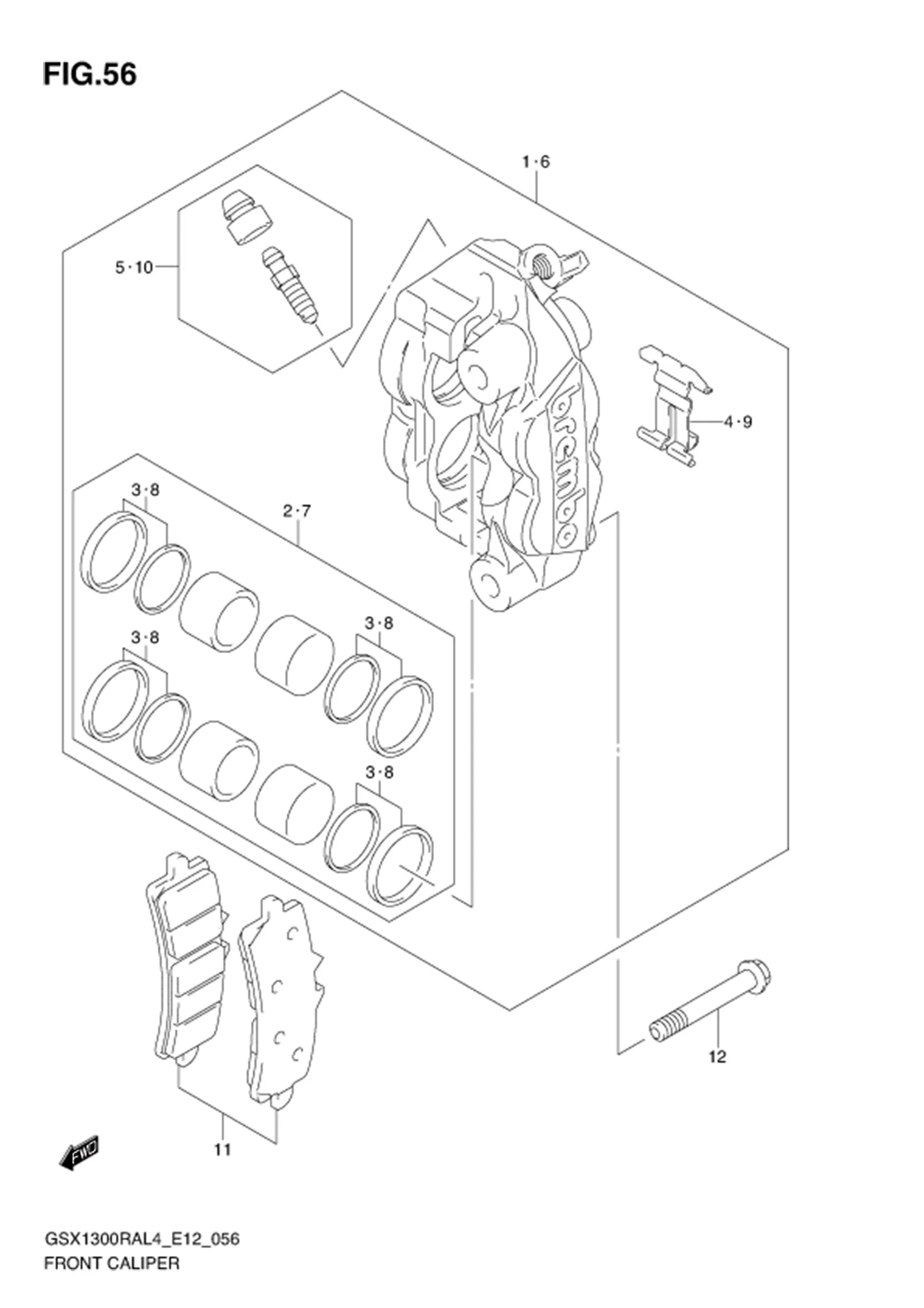 FIG.56 FRONT CALIPER