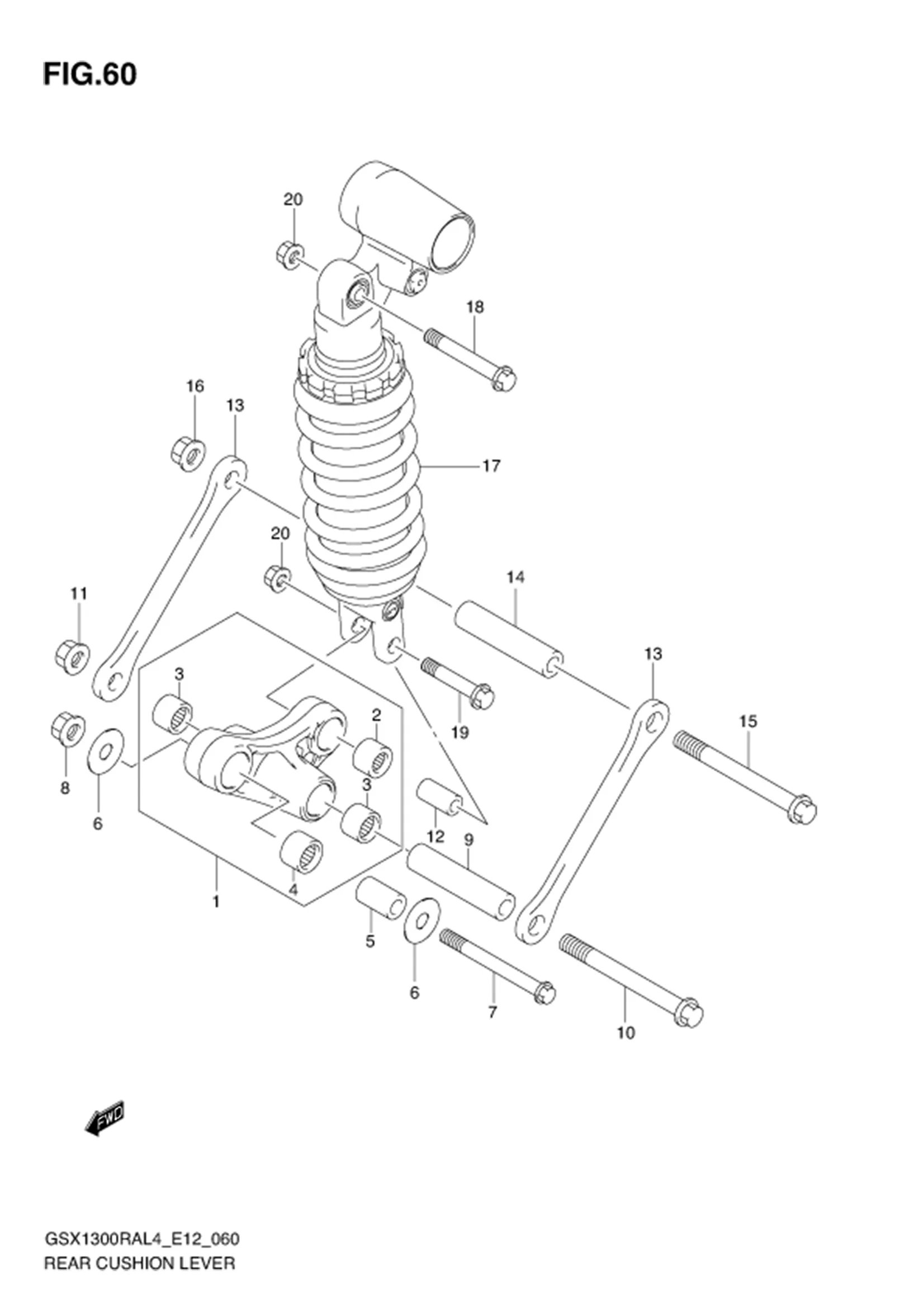 FIG.60 REAR CUSHION LEVER